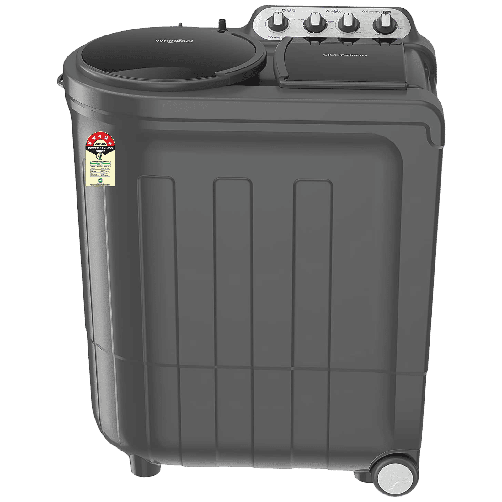 Whirlpool 7.5Kg 5 Star Semi- Automatic Washing Machine with In-Built Scrubber (Ace Turbo Dry, 30233, Grey Dazzle)