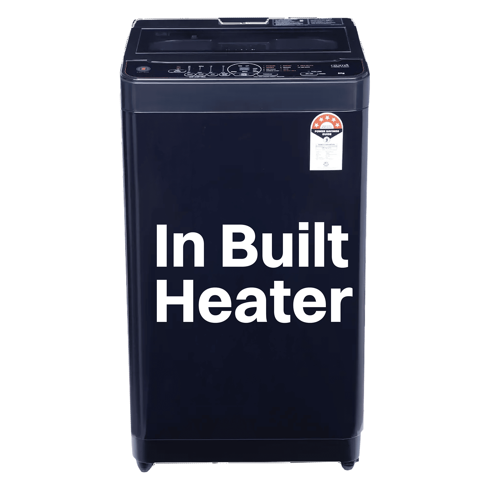 Croma 8 kg 5 Star Fully Automatic Top Load Washing Machine (CRLW080FAF276205, In-built Heater, Pure Black)