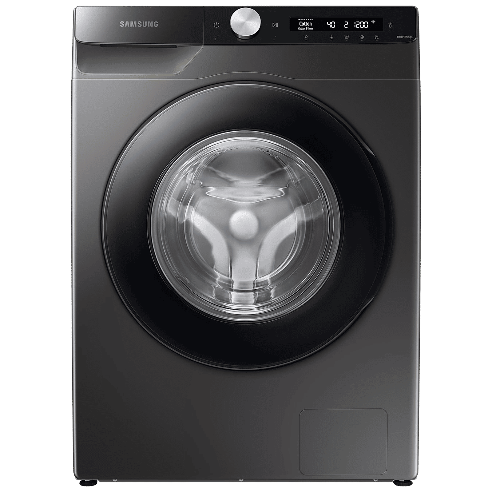 SAMSUNG 8 kg 5 Star Inverter Fully Automatic Front Load Washing Machine (AI Ecobubble, WW80T504DAX1TL, Diamond Drum, Dark Grey)
