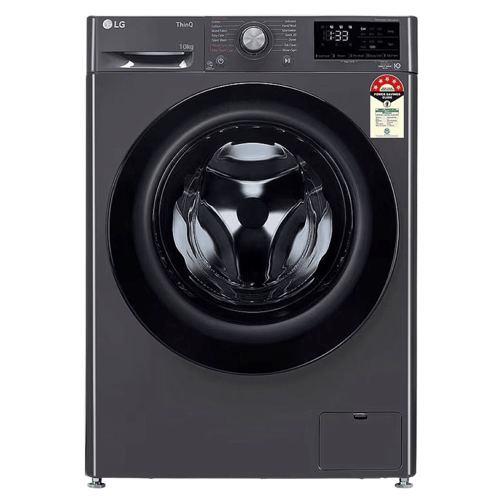 LG 10 kg 5 Star Fully Automatic Front Load Washing Machine (FHP1410Z5M.AMBQEIL, AI Direct Drive, Middle Black)