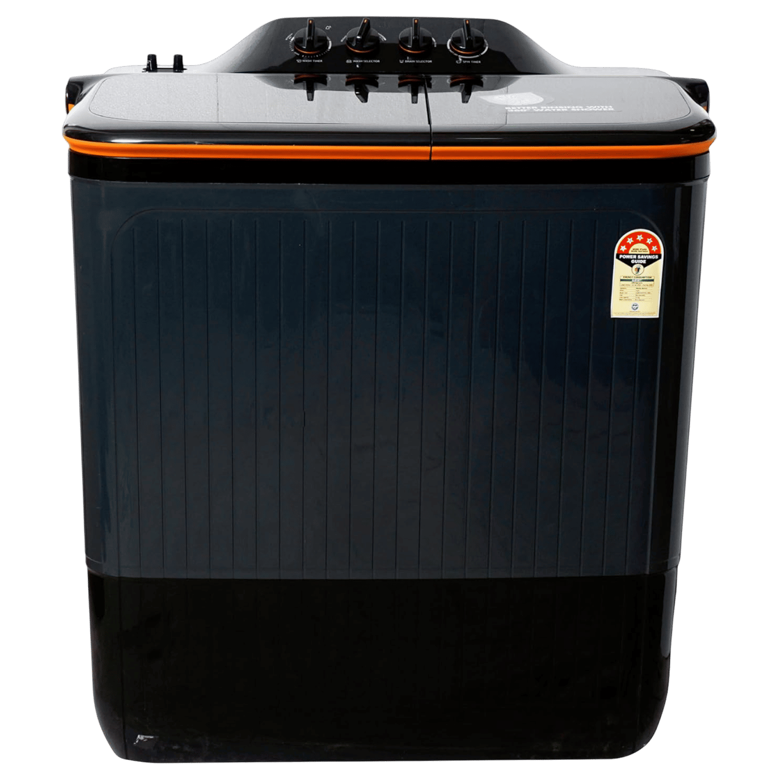 LLOYD 12 kg 5 Star Semi Automatic Washer & Dryer with Electro-Mechanical Wash Timer (Elante Pluss, GLWS125EPHVG, Dark Grey)