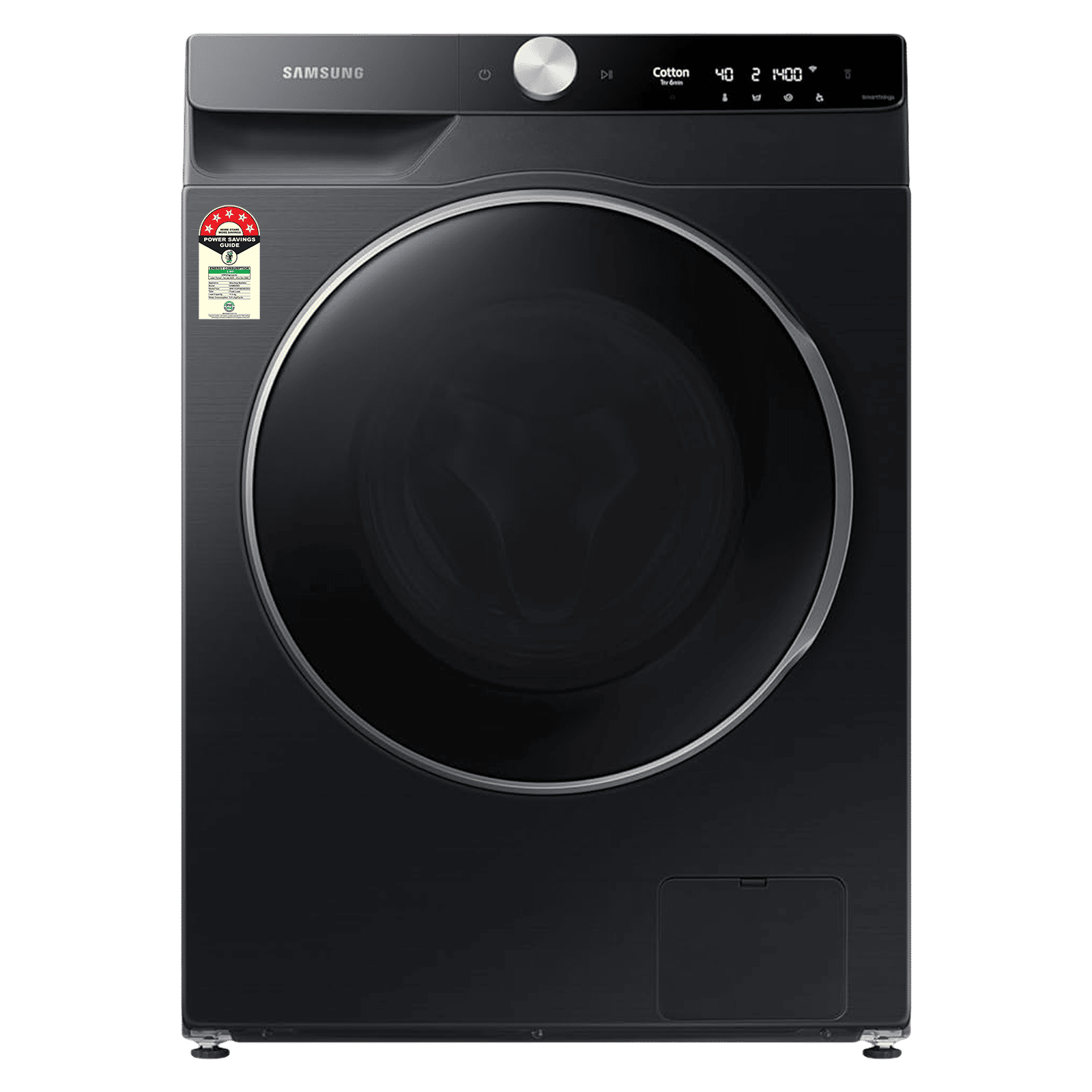 SAMSUNG 11 kg 5 Star Wi-Fi Inverter Fully Automatic Front Load Washing Machine (WW11CGP44DSBTL, Bubble Technology, Black Caviar)