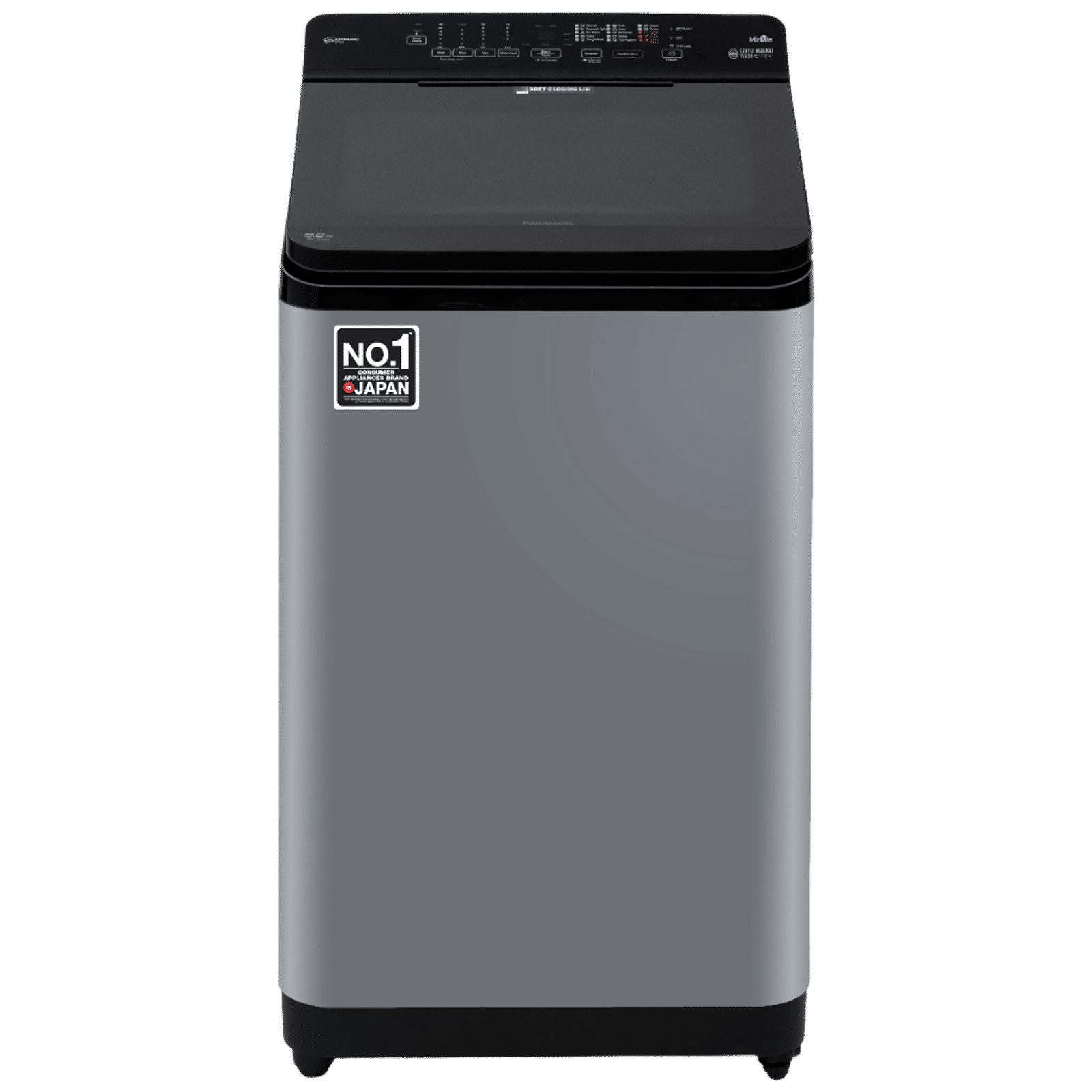 Panasonic 8 kg 5 Star Wi-Fi Fully Automatic Top Load Washing Machine (V11, NA-F80V11, 15 Wash Programs, Charcoal Inox Grey)
