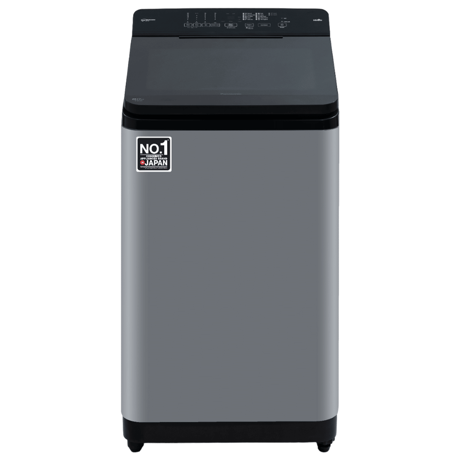Panasonic 8 kg 5 Star Wi-Fi Fully Automatic Top Load Washing Machine (NA-F80X11CRB, Weather Alert & Recommendation, Charcoal Inox Grey)