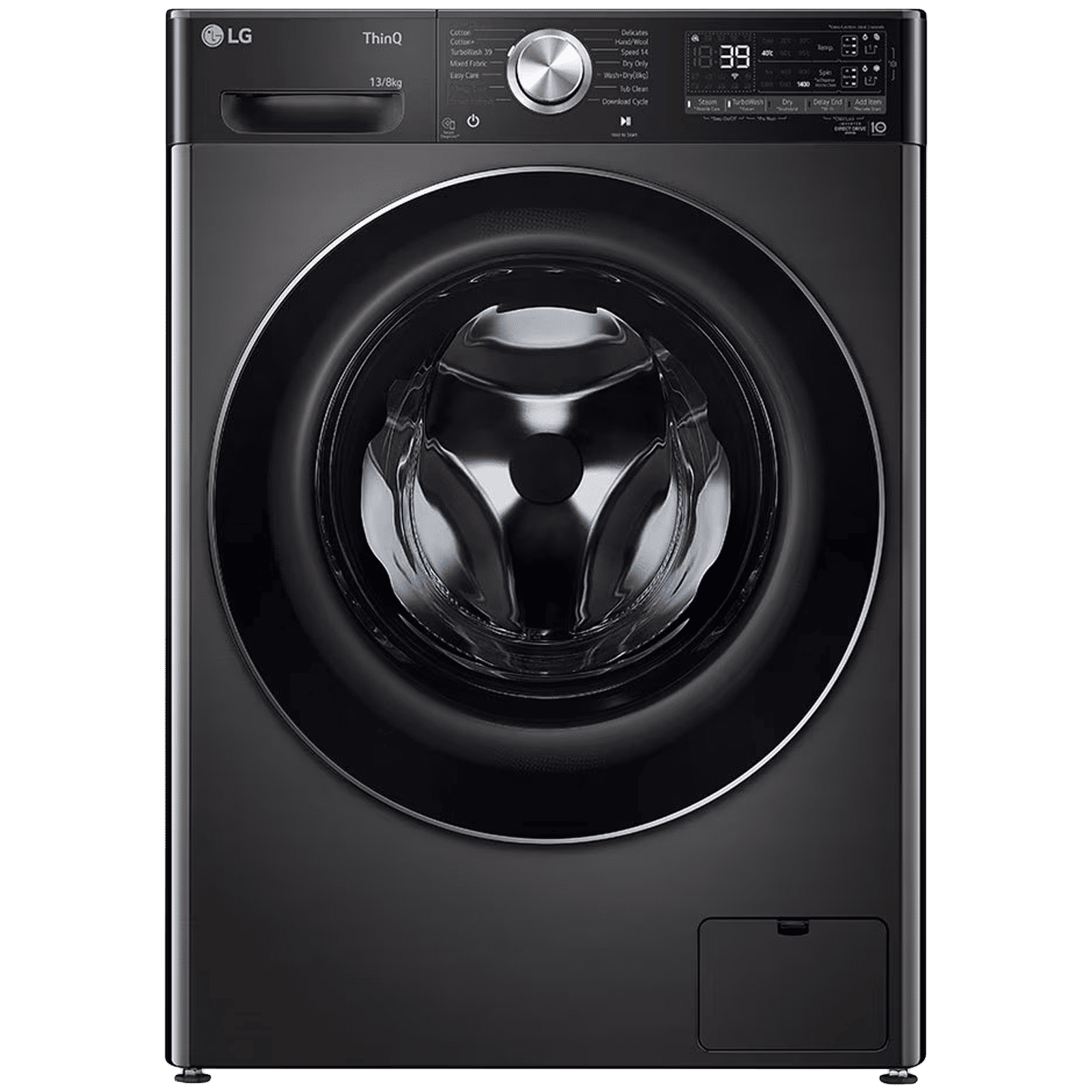 LG 13 kg Wi-Fi Inverter Fully Automatic Front Load Washing Machine (FHD1308STB, AI Direct Drive, Black)