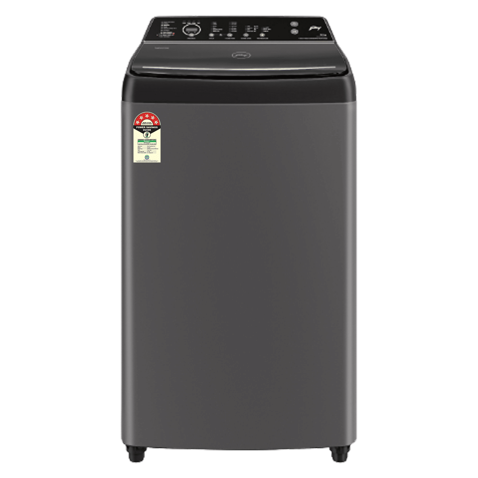 Godrej 8 kg 5 Star Fully Automatic Top Load Washing Machine (Velvet, WTEON VLVT 80 5.0 FDTS MTBK, Built In Heater, Metallic Black)