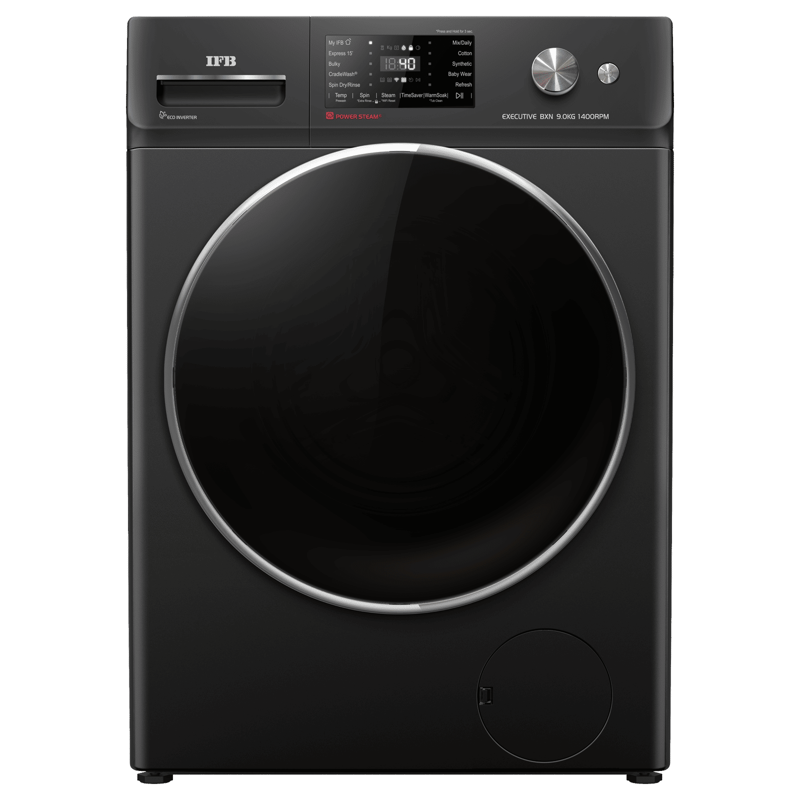 IFB 9 kg 5 Star Wi-Fi Inverter Fully Automatic Front Load Washing Machine (Executive BXN 9014K, AI Technology, Black)