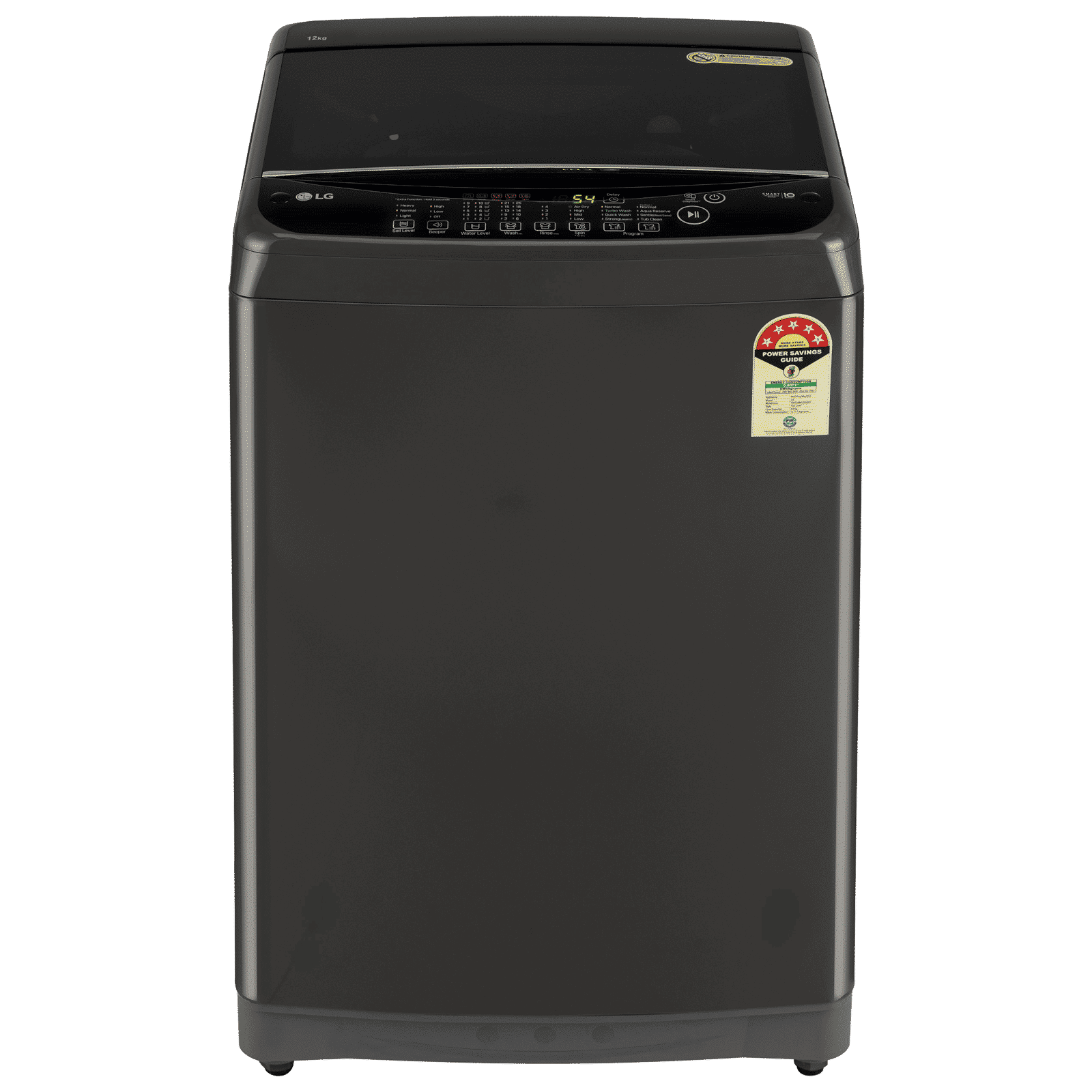 LG 12 kg 5 Star Inverter Fully Automatic Top Load Washing Machine (T12SJMB1Z, Smart Inverter Motor, Middle Black)