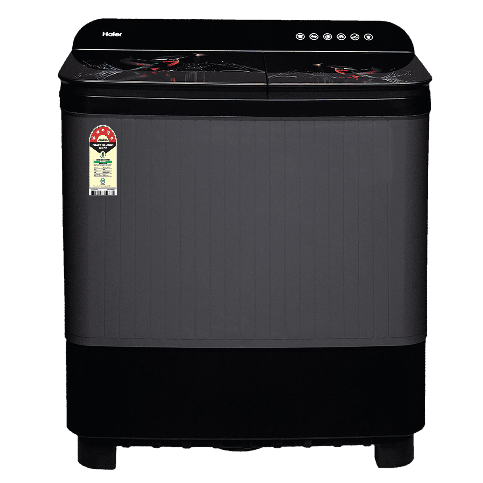 Haier 9 kg Semi Automatic Washing Machine with Softfall Techonology (HTW90-178FL, Black)
