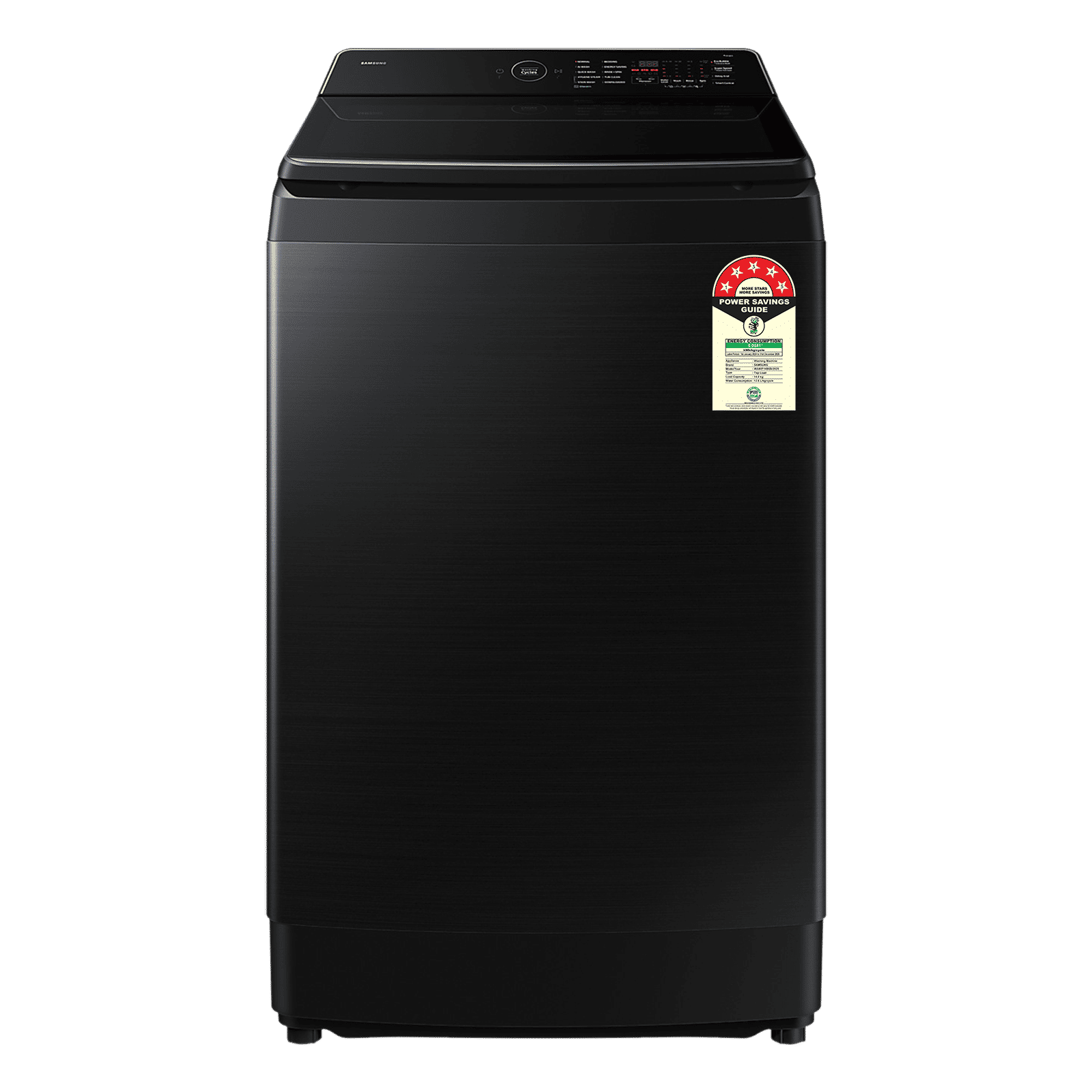 SAMSUNG 14 kg 5 Star Wi-Fi Inverter Fully Automatic Top Load Washing Machine (WA80F14B6BTL, AI VRT+ Technology, Black Caviar)