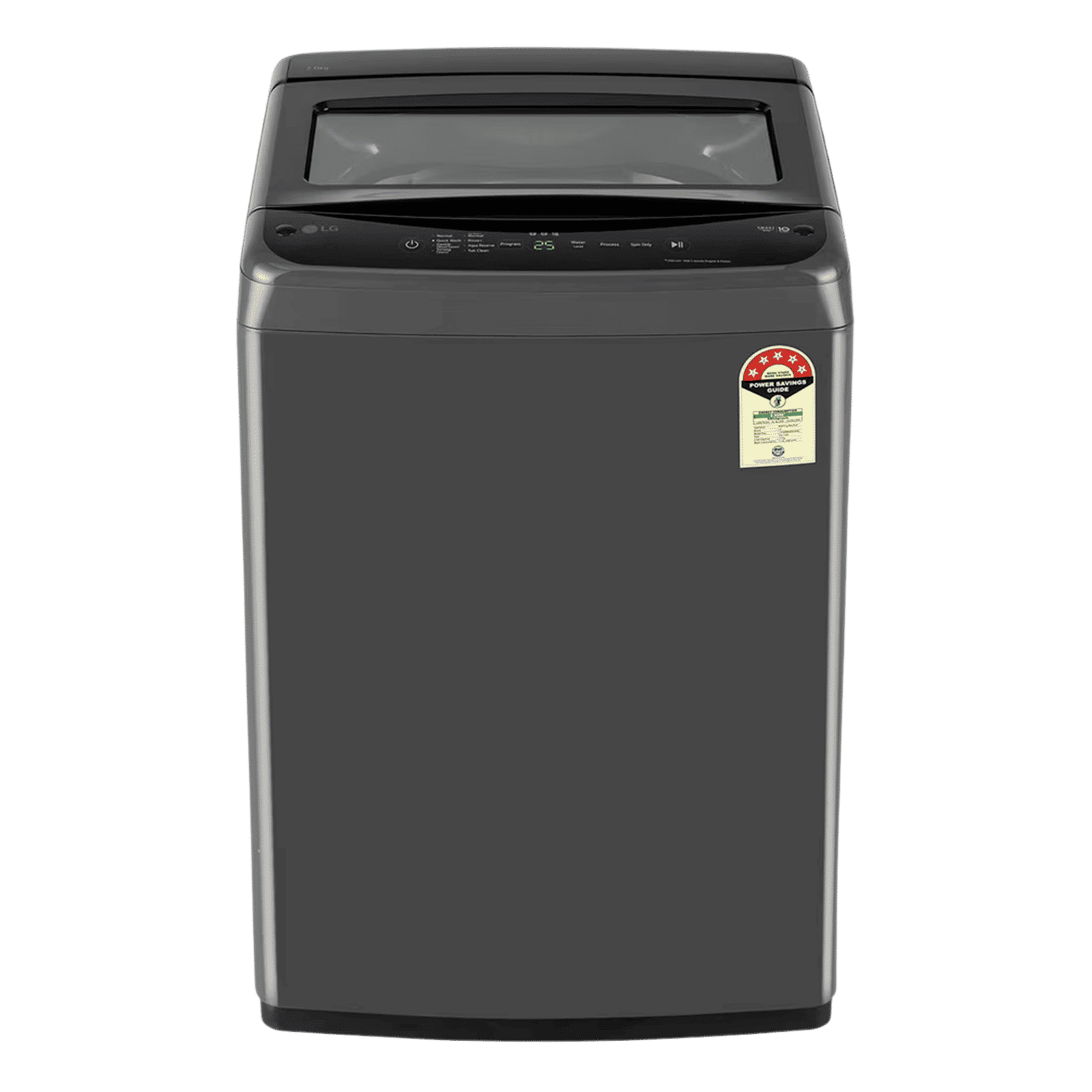 LG 7 kg 5 Star Inverter Fully Automatic Top Load Washing Machine (T70VBMB4ZD.ABMQEIL, Smart Diagnosis, Middle Black)