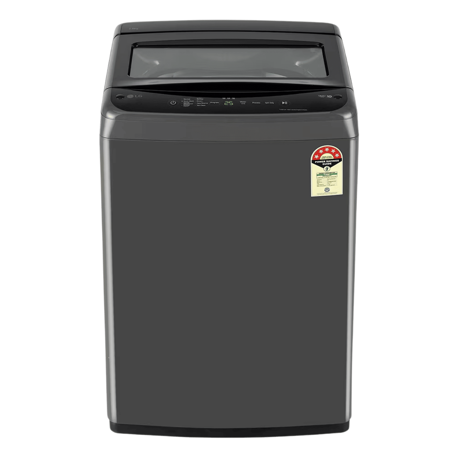 LG 7 kg 5 Star Inverter Fully Automatic Top Load Washing Machine (T70VBMB4ZD.ABMQEIL, Smart Diagnosis, Middle Black)