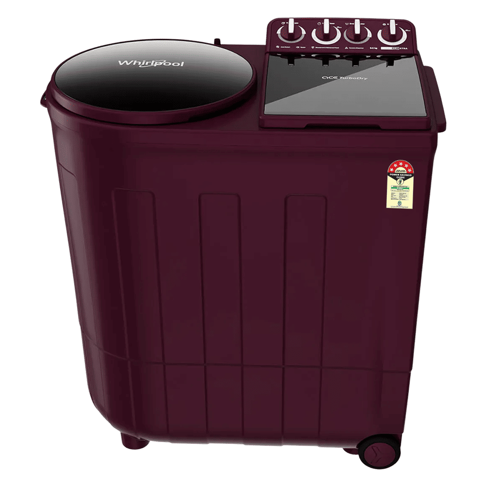 Whirlpool 8.5 kg 5 Star Semi Automatic Washing Machine with Turbo Dry Technology (30351, Wine Dazzle)