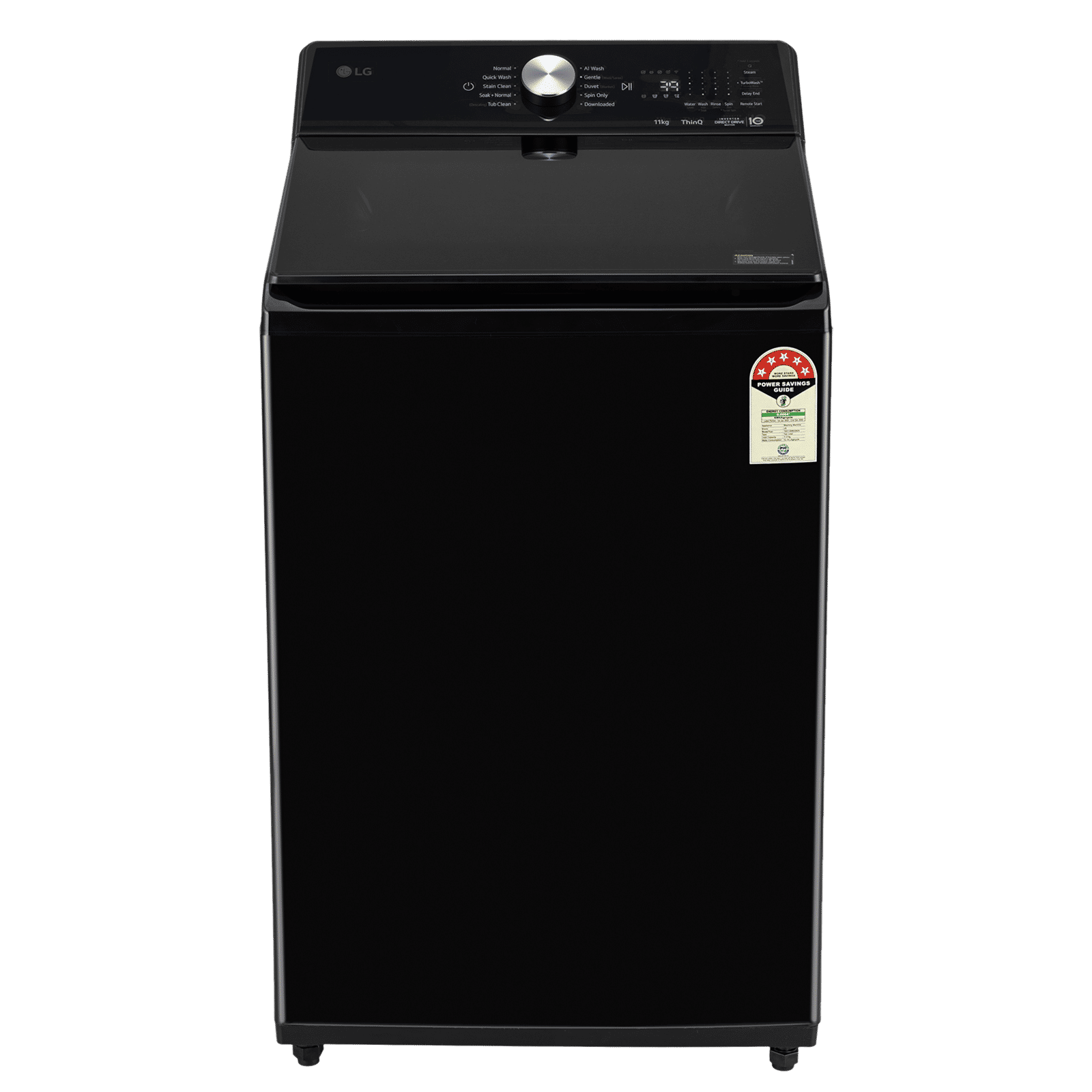 LG 11 kg 5 Star Wi-Fi Inverter Fully Automatic Top Load Washing Machine (TX Series, TX511SWO.ANBQEIL, AI Direct Drive, Onyx Black)