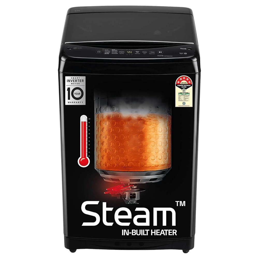 LG 8 kg 5 Star Wi-Fi Inverter Fully Automatic Top Load Washing Machine (T80V4OB1S.ANBQEIL, In-Built Heater, Onyx Black)