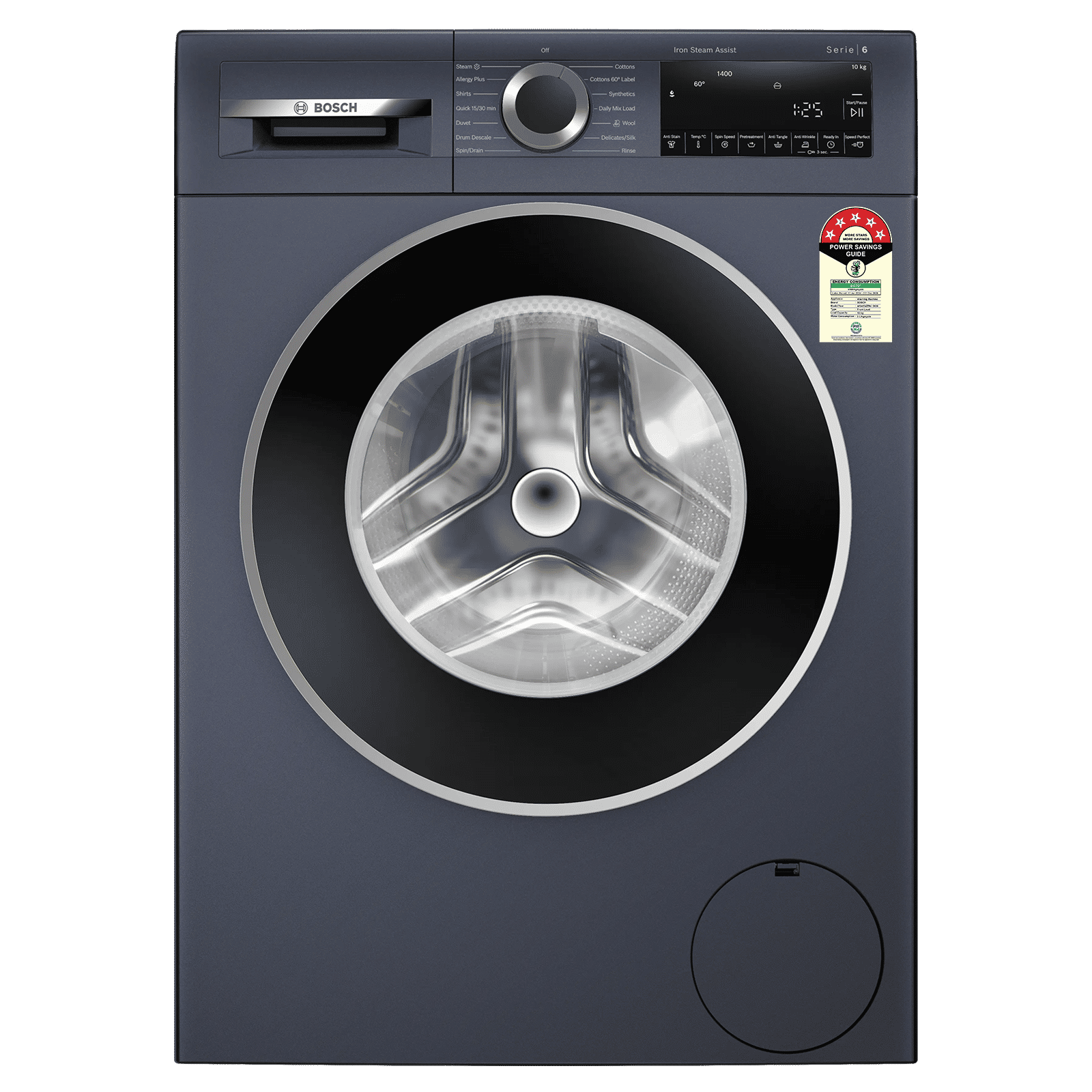 BOSCH 10 kg 5 Star Fully Automatic Front Load Washing Machine (Series 6, WGA254ZPIN, EcoSilence Drive, Dark Lake)