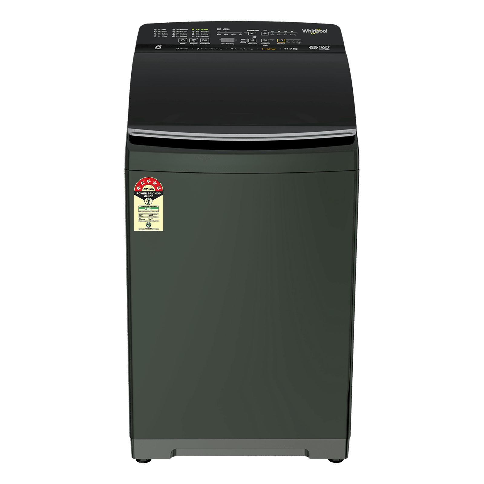 Whirlpool 11 kg 5 star fully automatic top load washing machine (360 degree bloomwash pro, 31694, 6th sense technology, green)