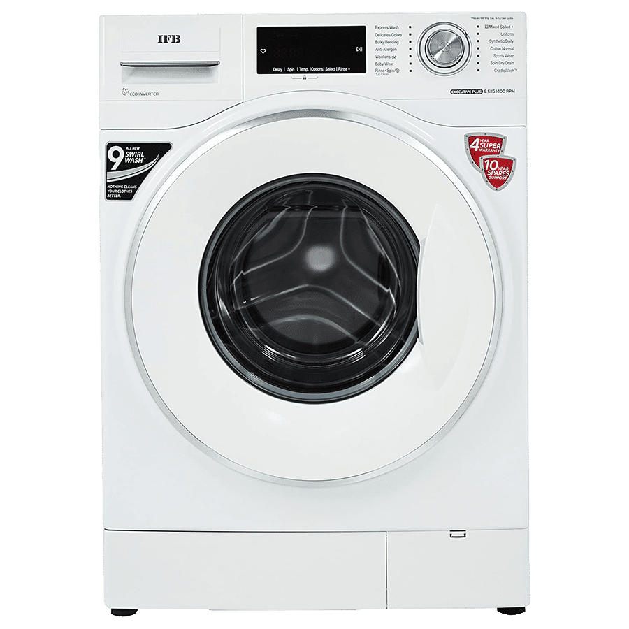 IFB 8.5 kg 5 Star Fully Automatic Front Load Washing Machine (Executive Plus VX ID, Aqua Energie, White)