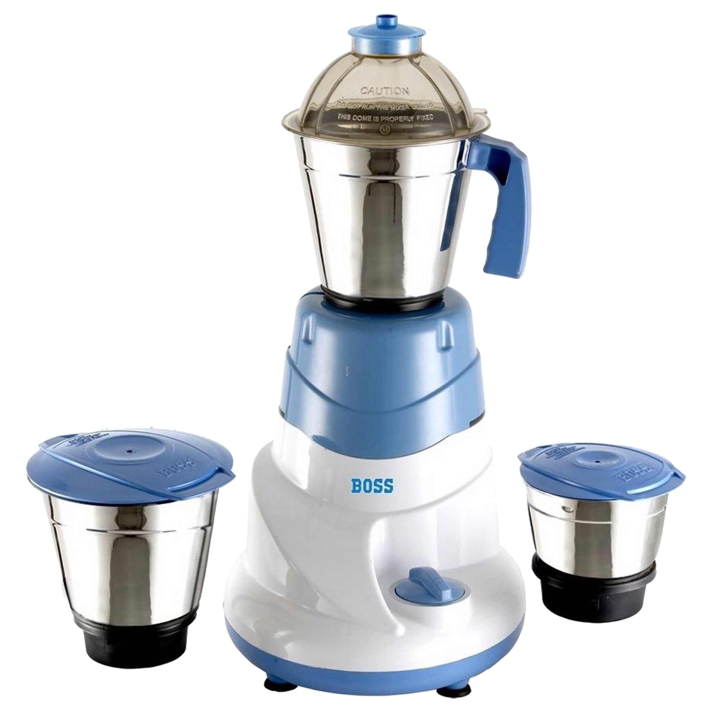 Mycro Fine BOSS Alltime 500 Watt 3 Jars Mixer Grinder (18000 RPM, 3 Speed Control, White & Blue)