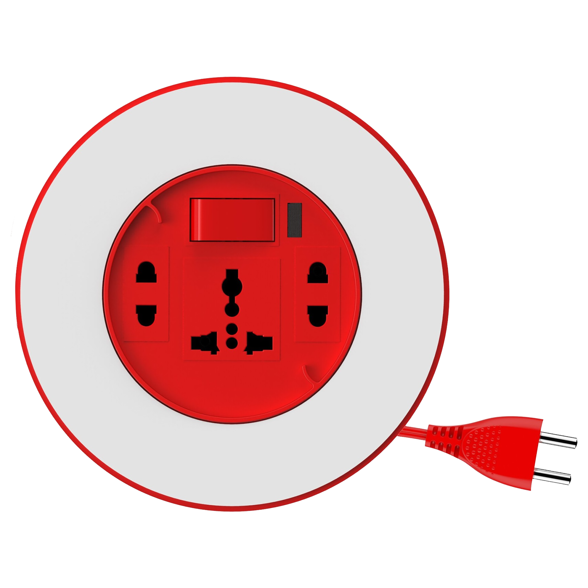Goldmedal Plano 6 Amps 3 Sockets Extension Board (5 Meters, High Grade Fire Retardant Plastic, 205138, White & Red)