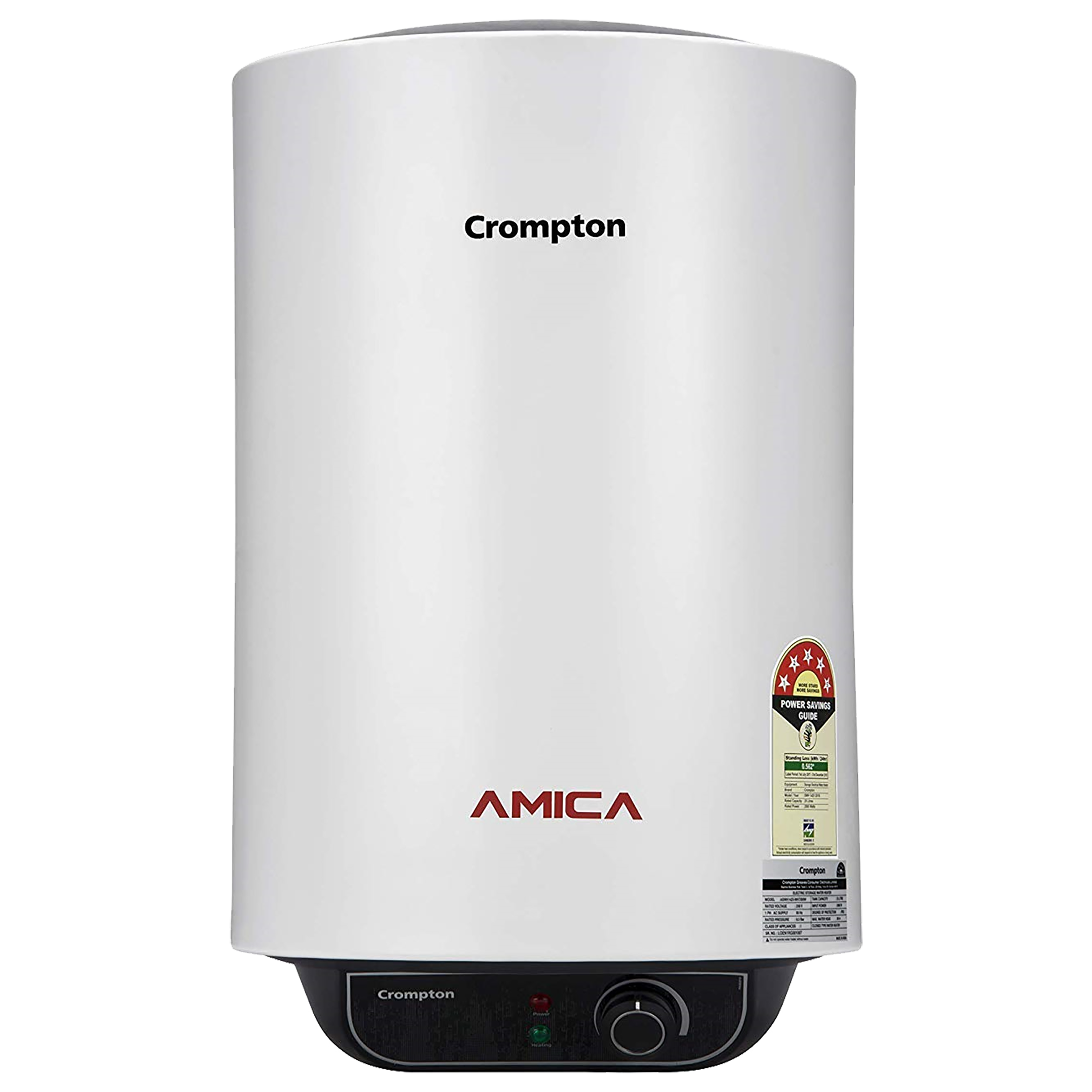 Crompton Amica 10 Litres 5 Star Storage Water Geyser (2000 Watts, ASWH-2010, White)