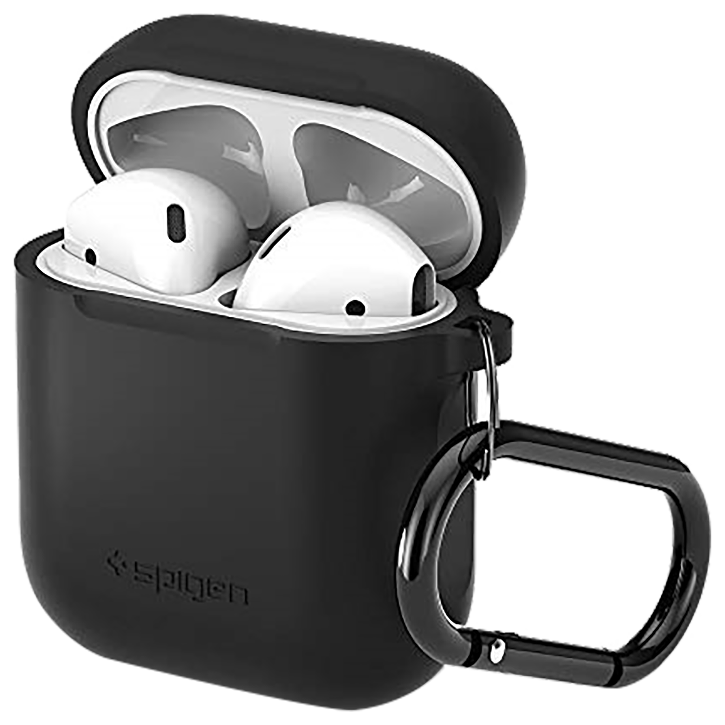 spigen Silicone Fit TPU Full Cover Case For Apple AirPods (Flexible  Shock-Absorbent Layer, 066CS24808, Black)