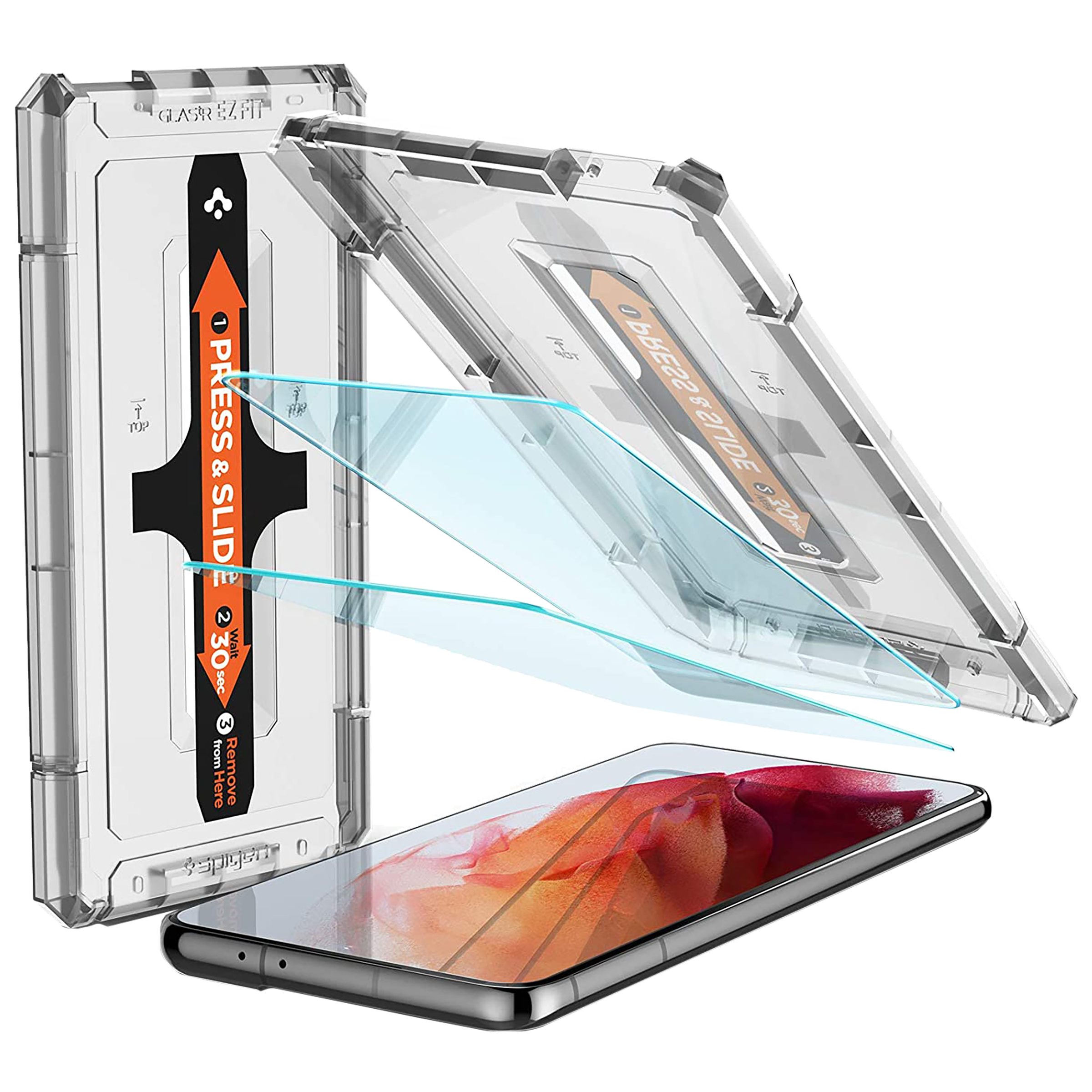 spigen GLAStR EZ FIT Tempered Glass for Samsung Galaxy S21 5G (Scratch Resistant)