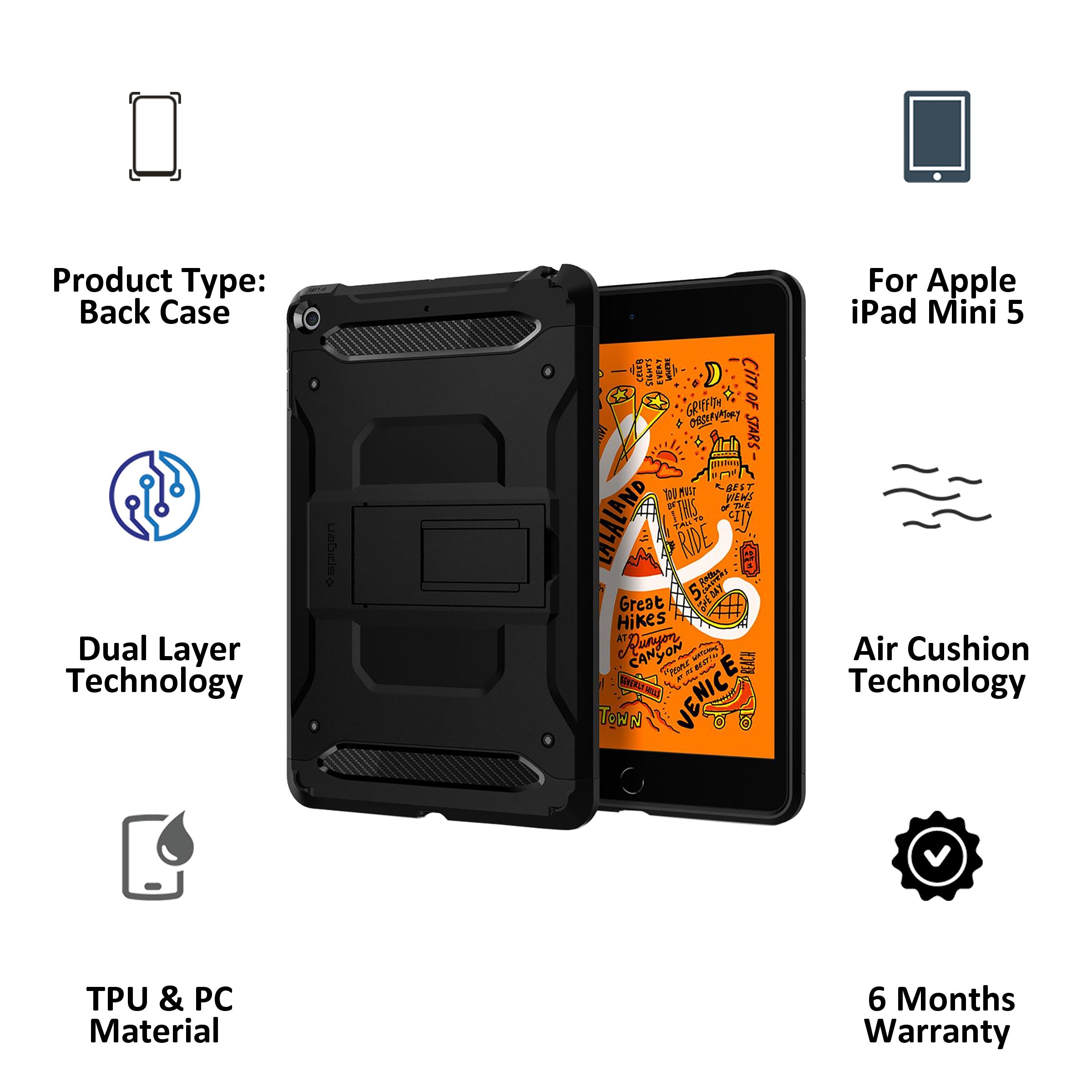 Buy spigen Tough Armor TECH Polycarbonate Back Cover for Apple