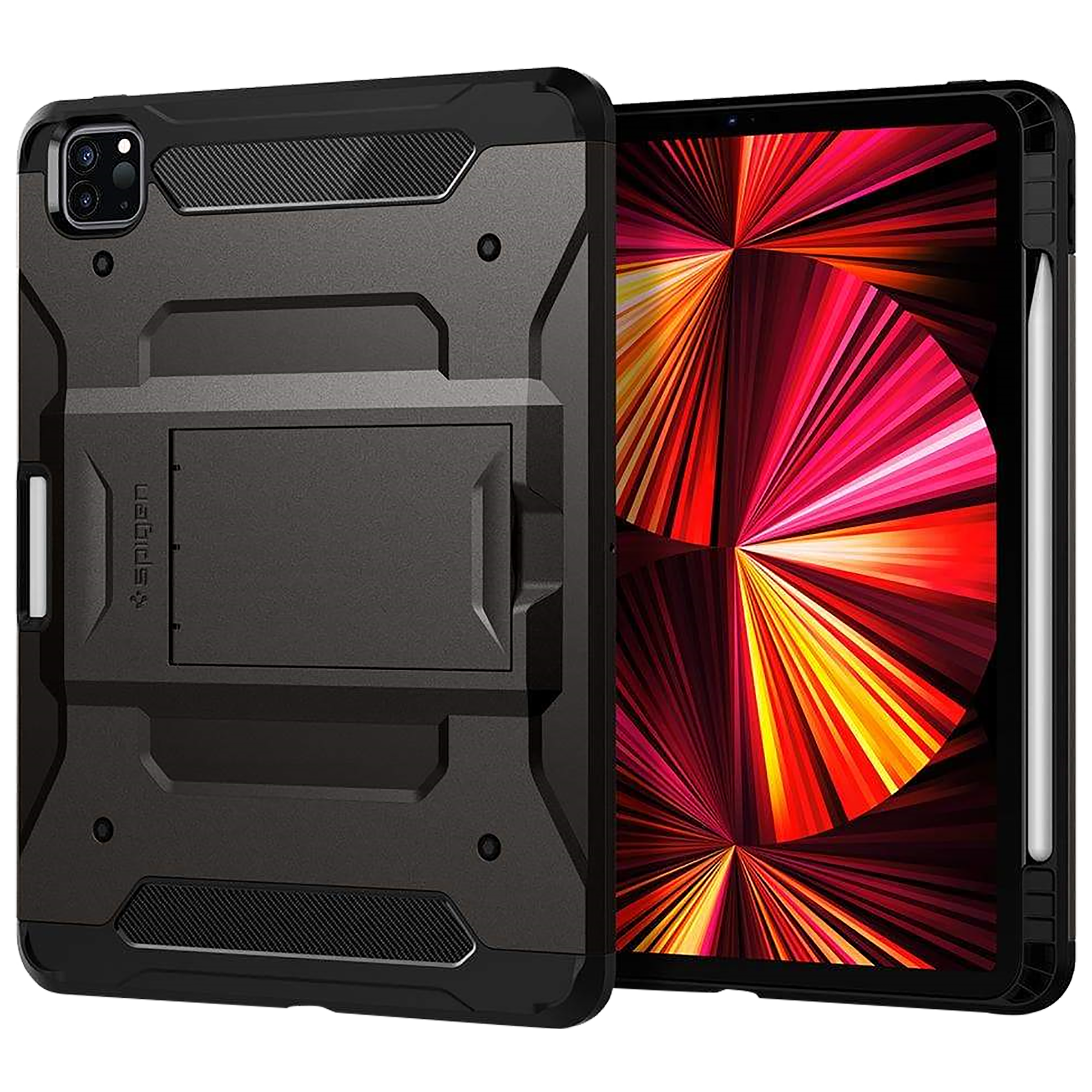 spigen Tough Armor Pro TPU Back Cover for Apple iPad Pro 11 Inch (Air Cushion Technology, Gunmetal)