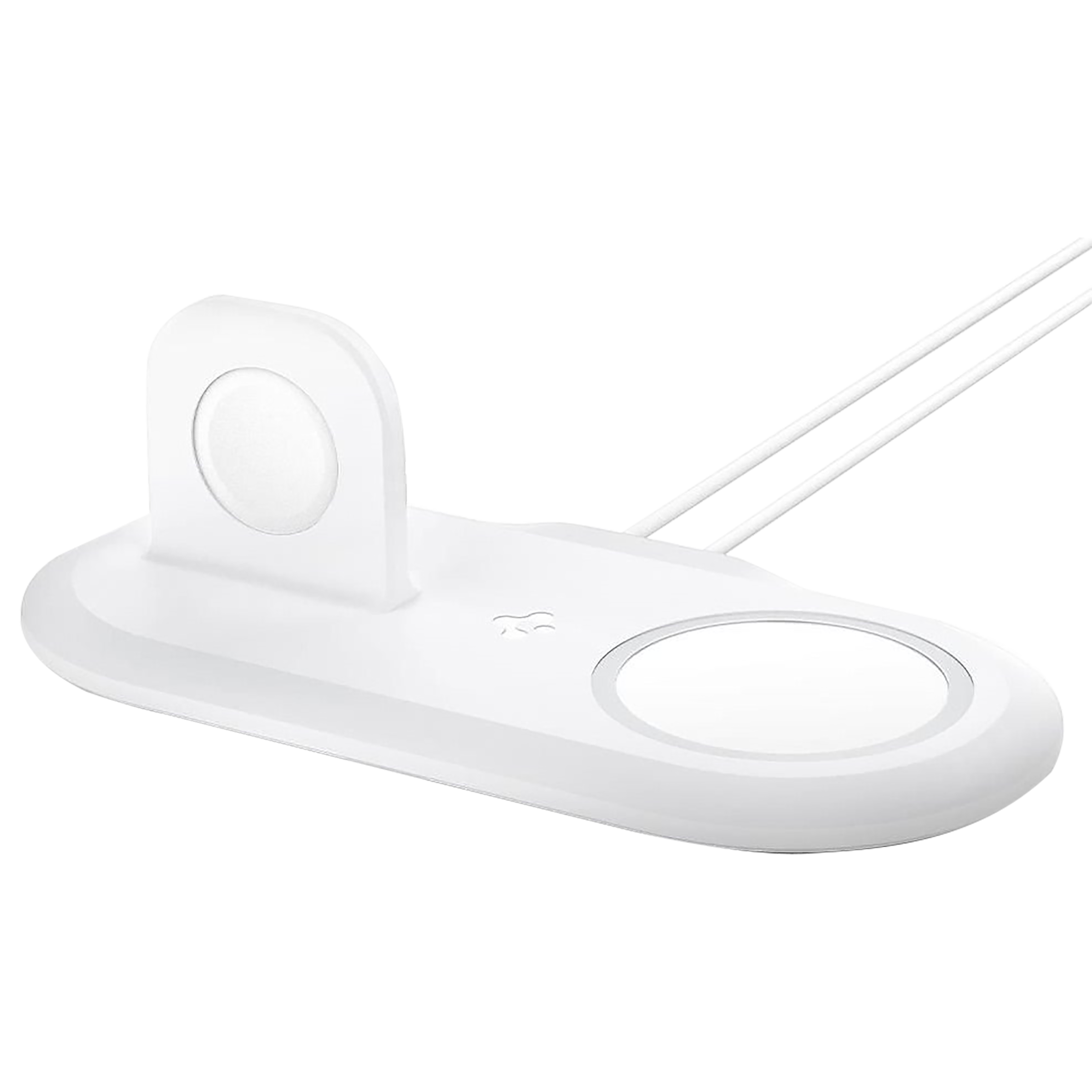 spigen Magfit 2-in-1 Wireless Charger for iPhone and iWatch (Nanotac  Technology, White)