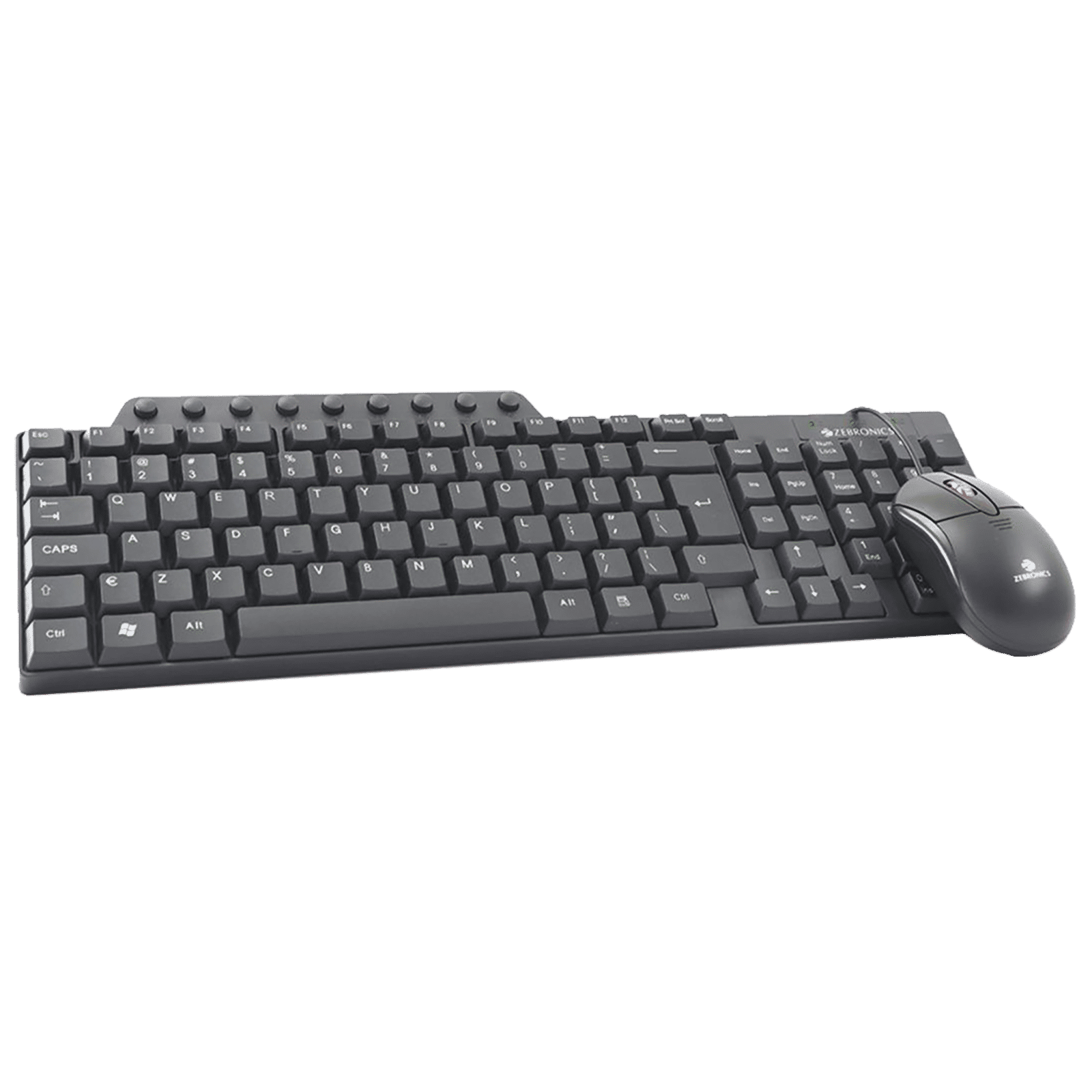 ZEBRONICS USB Optical Keyboard & Mouse Combo (Ergonomic Design, ZEB-Judwaa 555, Black)