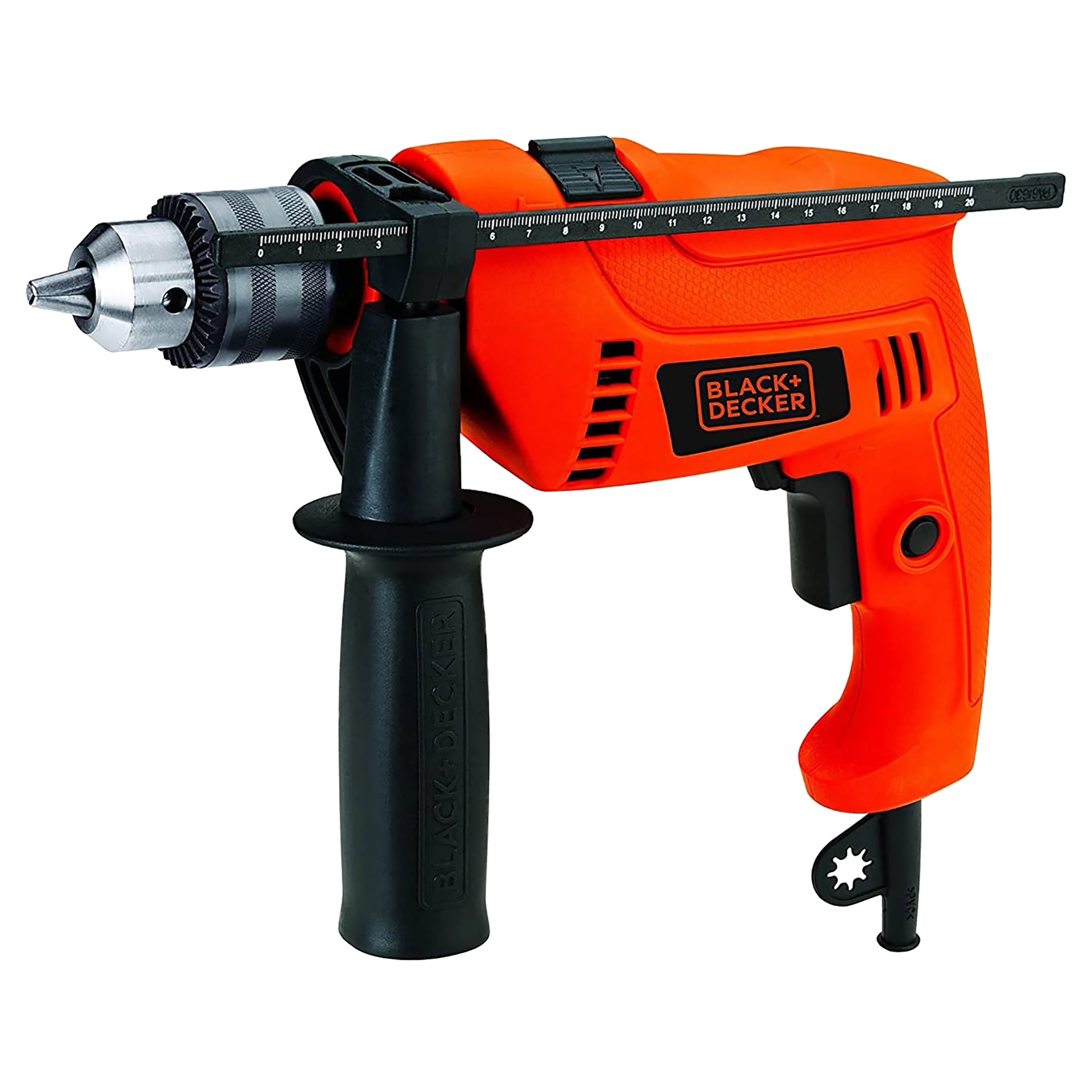 BLACK+DECKER HD555KA50 550 Watts Drill Kit (Lock-On Switch, Orange)