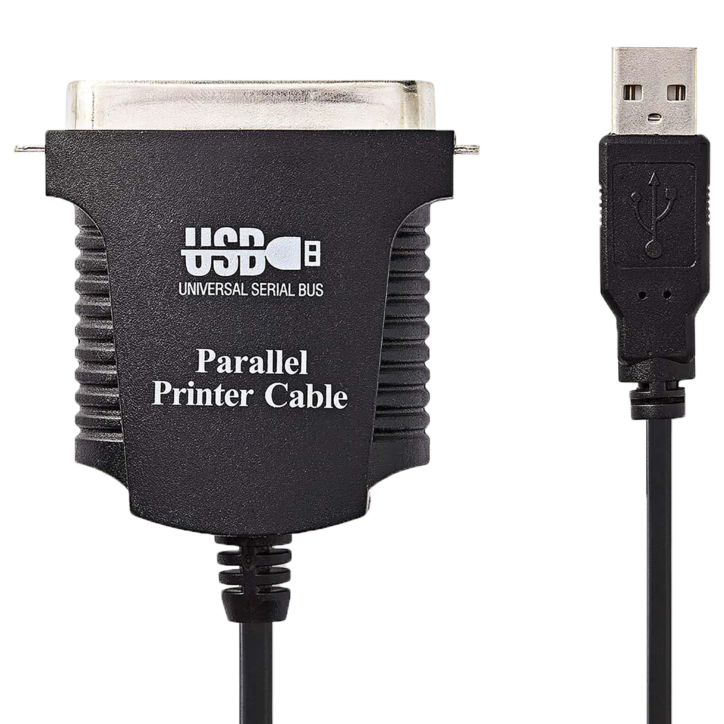 Nedis CCGP60880BK20 PVC 2 Meter USB 2.0 (Type-A) to Centronics 36-Pin Data Transfer Parallel Cable (Transmits Data Over Long Distance, Black)