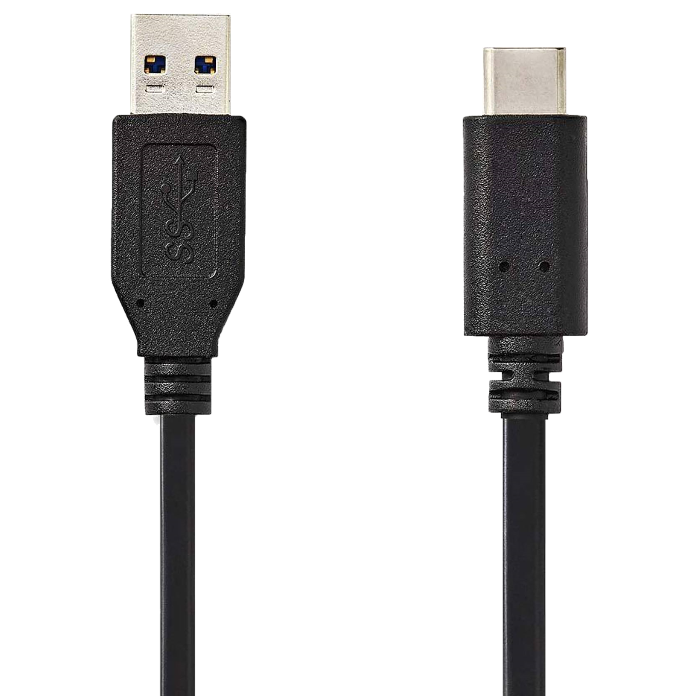 Nedis CCGP61650BK10 PVC 1 Meter USB 2.0 (Type-A) to USB 3.0 (Type-C) Data Transfer USB Cable (Plug And Play, Black)