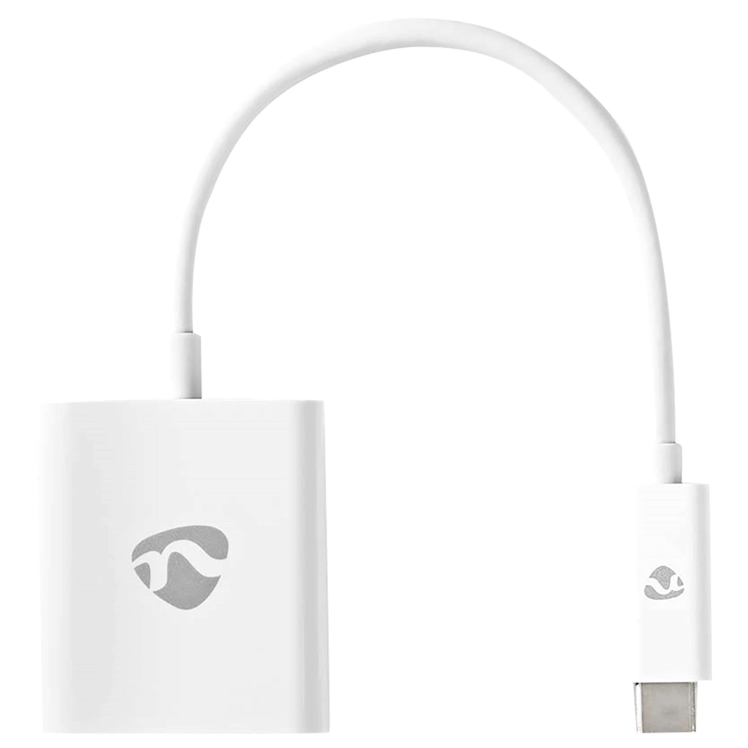 Nedis CCGP64651WT02 PVC 0.2 Meter USB 3.0 (Type-C) to HDMI (Type-A) Audio & Video Adapter (Flexible Strain Relief, White)