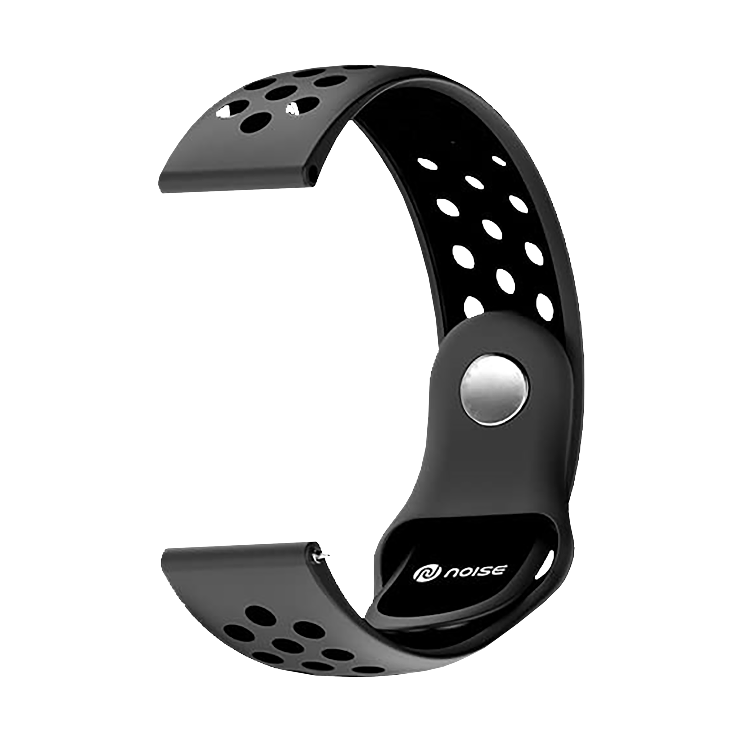 Noise Sports Edition Silicone Sport Strap for Noise ColorFit & NoiseFit (22mm) (Lightweight & Rugged, Grey/Black)