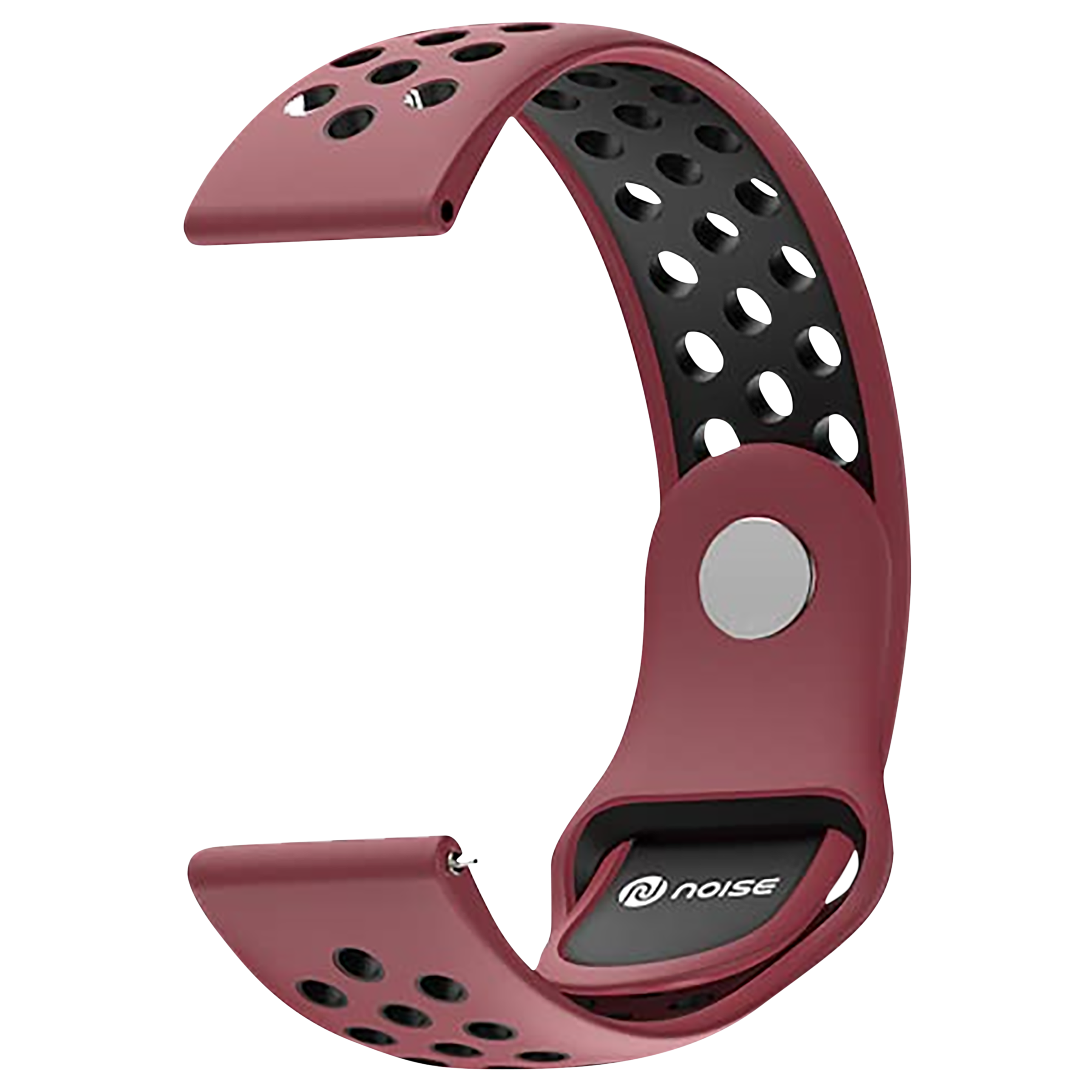 Noise Sports Edition Silicone Sport Strap for Noise ColorFit & NoiseFit (22mm) (Lightweight & Rugged, Wine Black)
