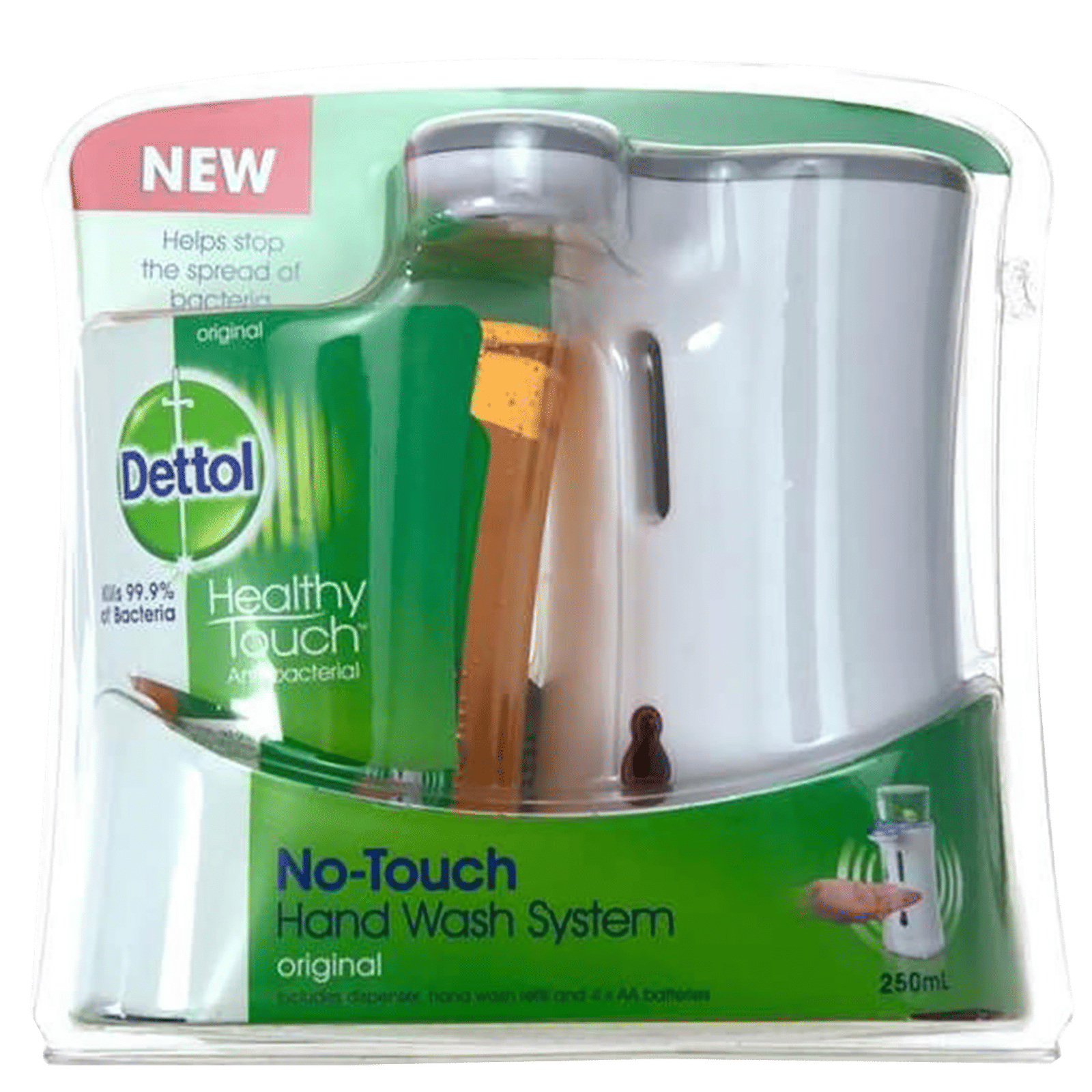 Dettol Automatic Soap Dispenser (Aloe Vera Refill Pack- 250ml, 3192934, White)