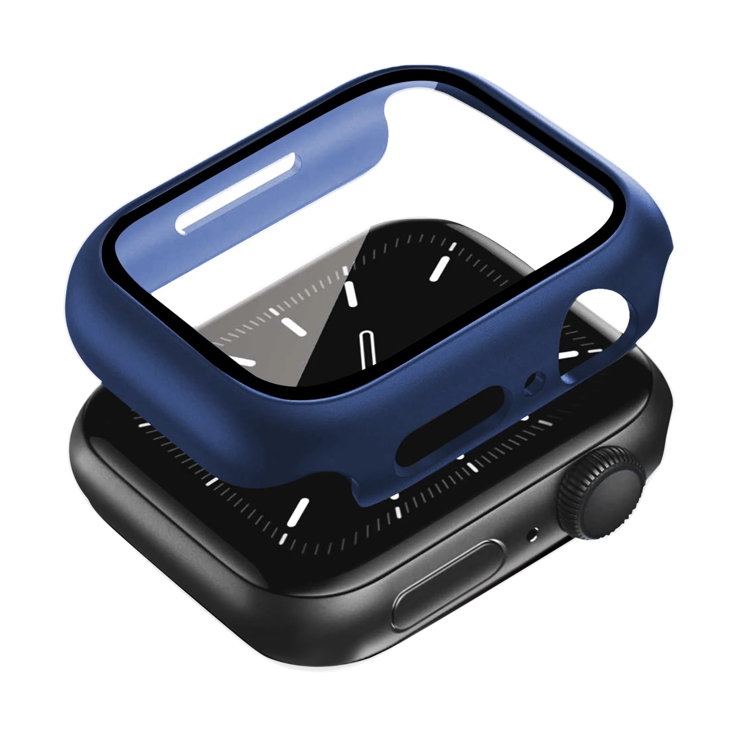 Gripp Defence Polycarbonate Bumper Case for Apple Watch Series 7, 6, 5, 4, 3, 2, 1 & SE (41mm) (Built-in Tempered Glass, Blue)