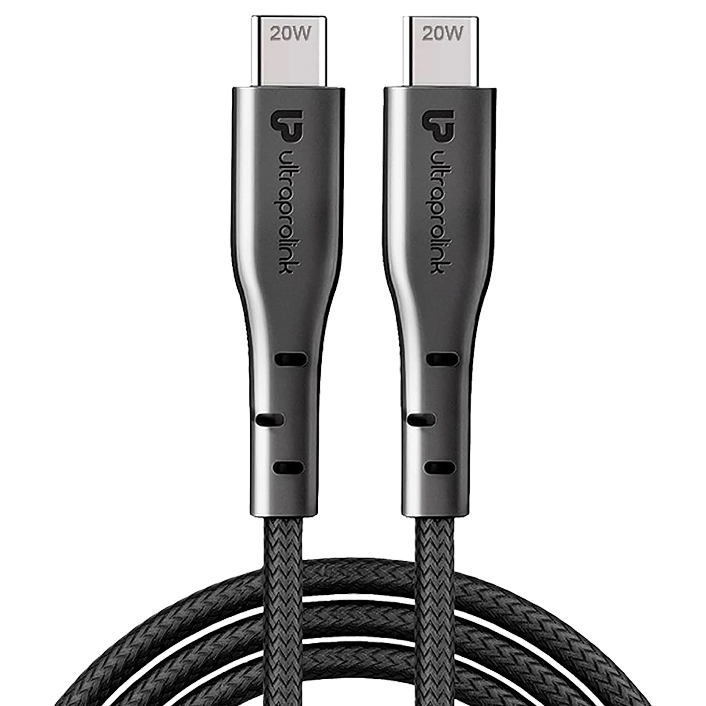 ultraprolink VoLo PD20 Type C to Type C 3.2 Feet (1M) Cable (480 Mbps High Speed Data Transfer, Black)