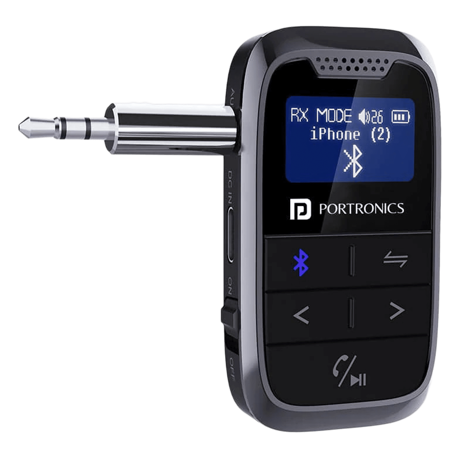 PORTRONICS Auto 18 Audio Connector (Transmission Mode, POR-1387, Black)