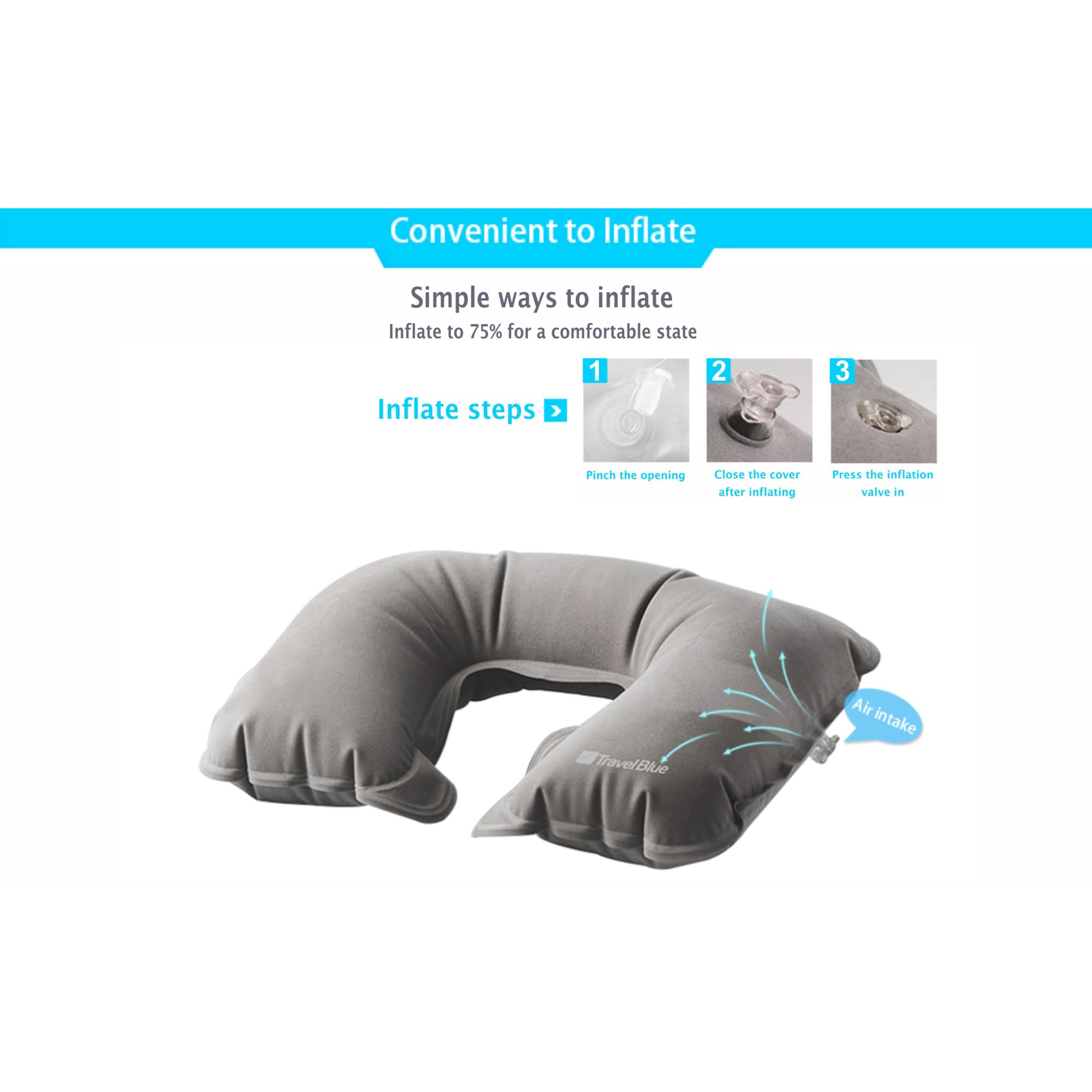 Buy TRAVEL BLUE Inflatable Neck Pillow (TB-220, Grey) Online Croma