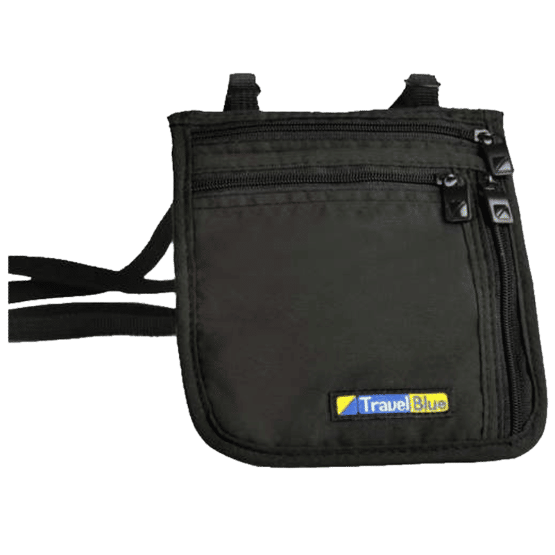 TRAVEL BLUE Ultra Slim Travel Neck Wallet (124, Black)