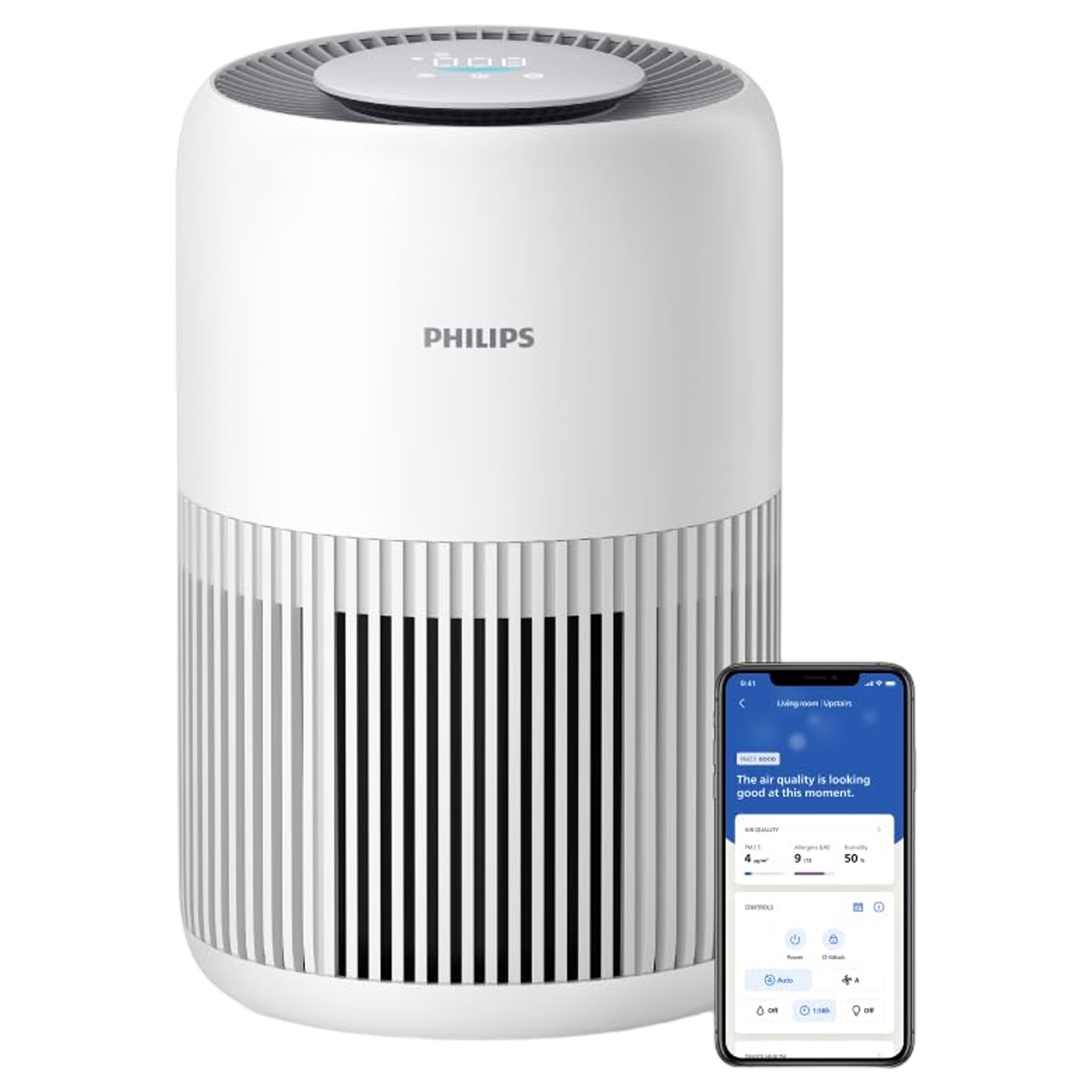 PHILIPS 900i Series Smart Air Purifier with Remote Scheduling (App Control with Wi-Fi, Arctic White)