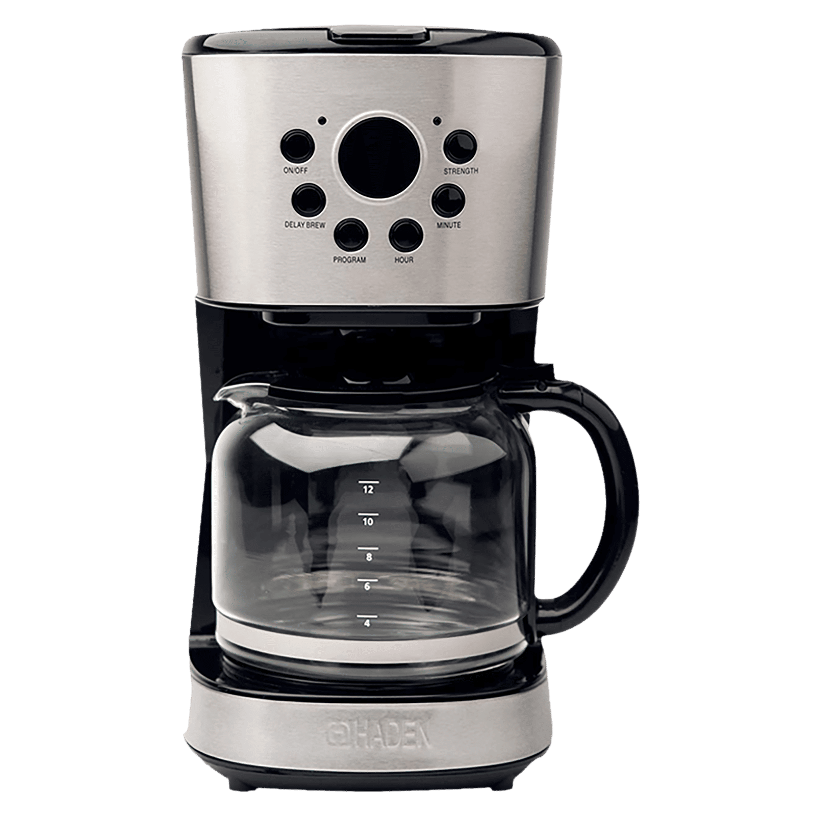 HADEN 900 Watt 12 Cups Automatic Cappuccino Coffee Maker with Boil Dry Protection (Black)