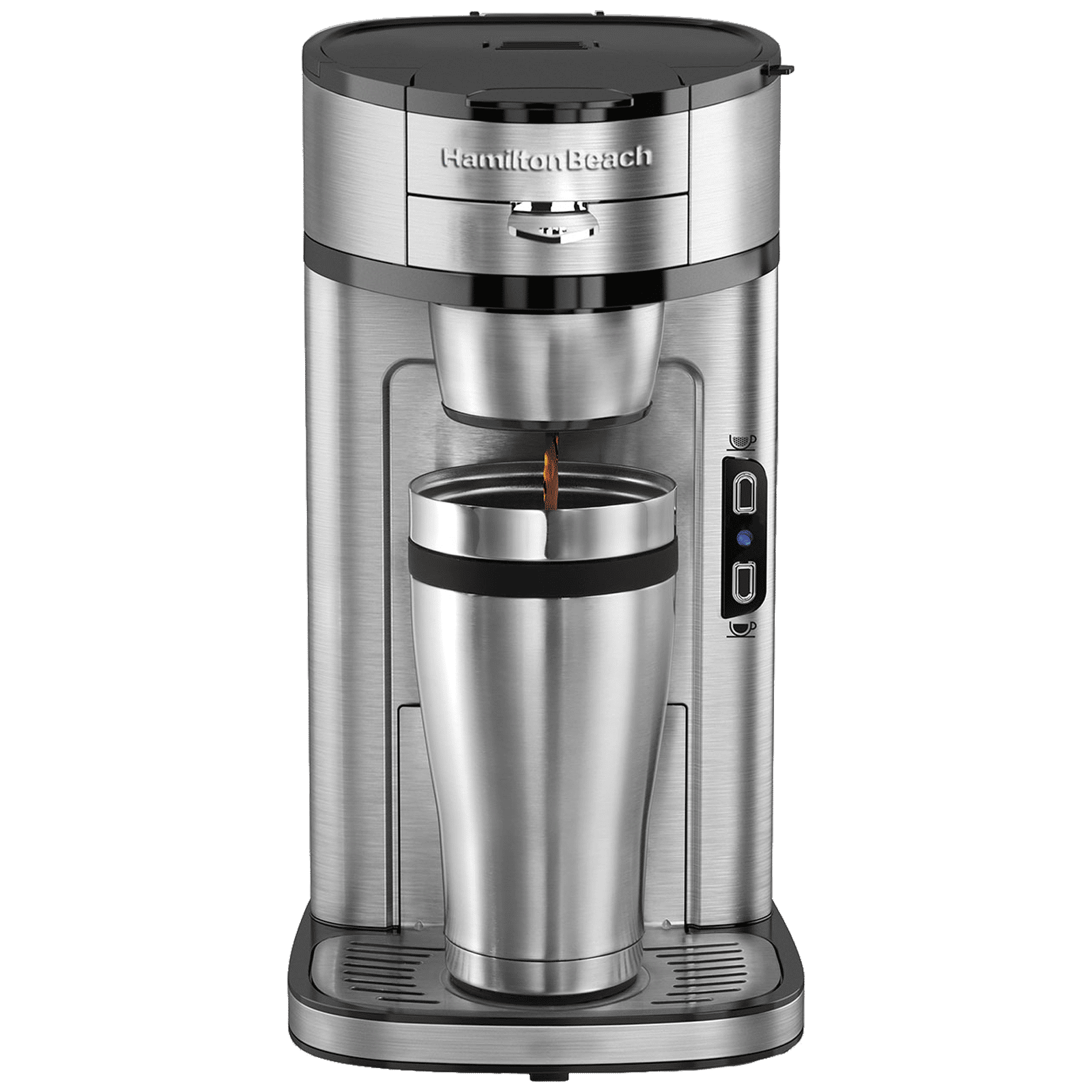Hamilton Beach The Scoop 1 Cup Fully Automatic Coffee Maker (49981-SAU, Silver)