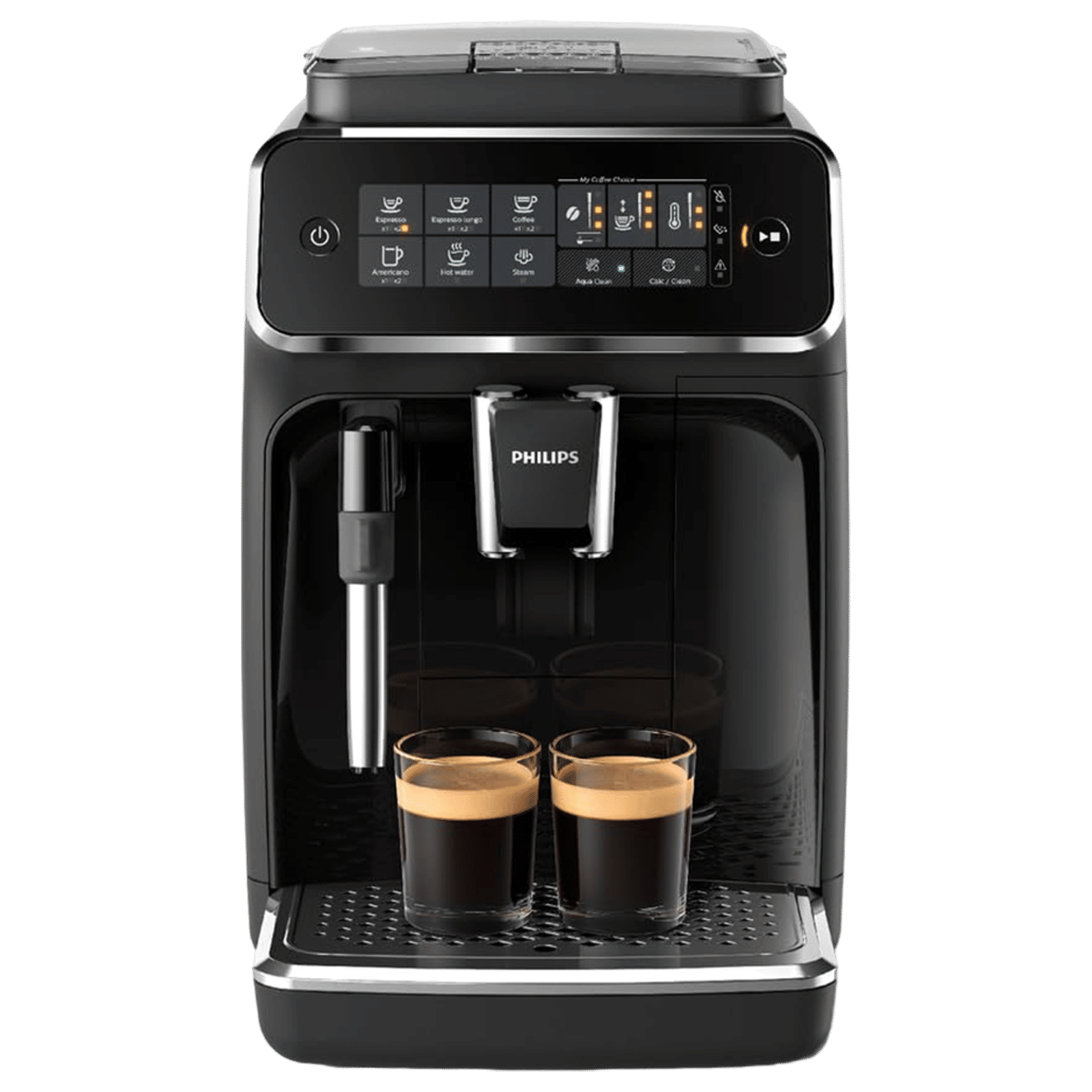 PHILIPS 3200 Series 1500 Watt Automatic Espresso, Hot Water, Coffee, Americano, Espresso Lungo & Cappuccino Coffee Maker with Aroma Extract (Black)
