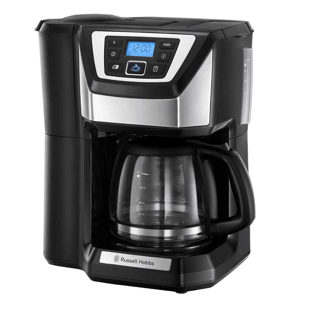 Russell Hobbs Victory 1025 Watt 12 Cups Automatic Grind & Brew Coffee Maker with Digital Grinder (Black)