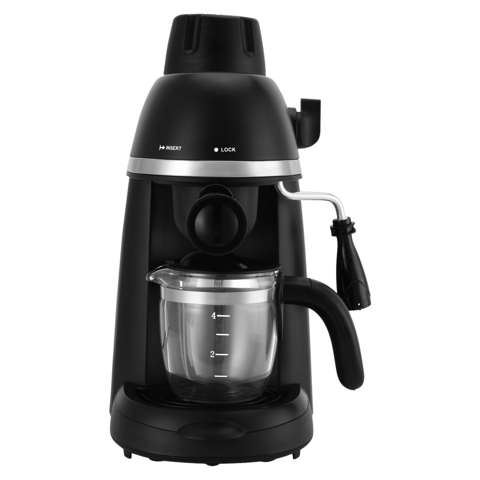 Russell Hobbs RCM800CE 800 Watt 4 Cups Fully Automatic Espresso & Cappuccino Coffee Maker with Integrated Frothing Function (Black)