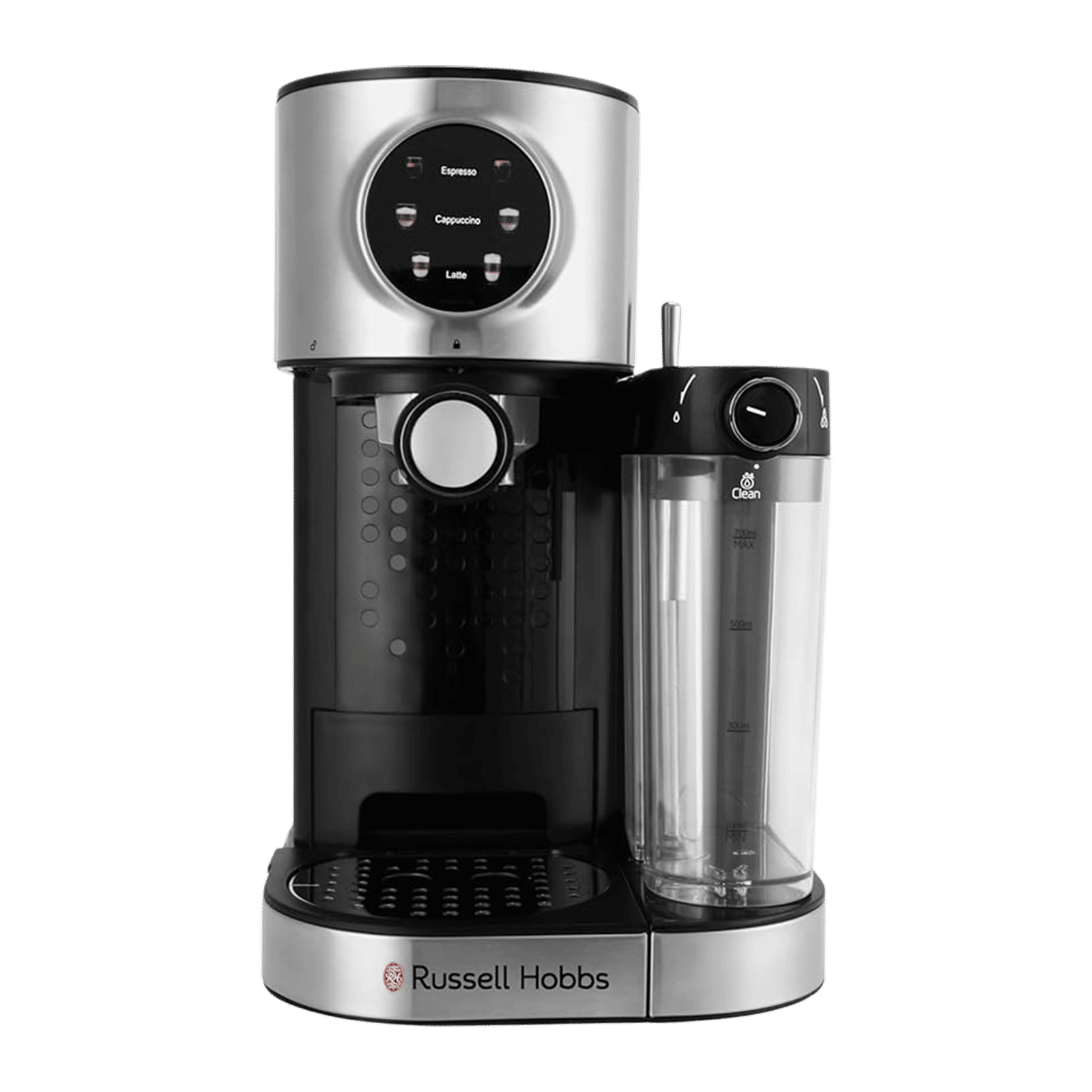 Russell Hobbs Elite Brew 1350 Watt Manual Espresso Coffee Maker with Milk Frother (Black)